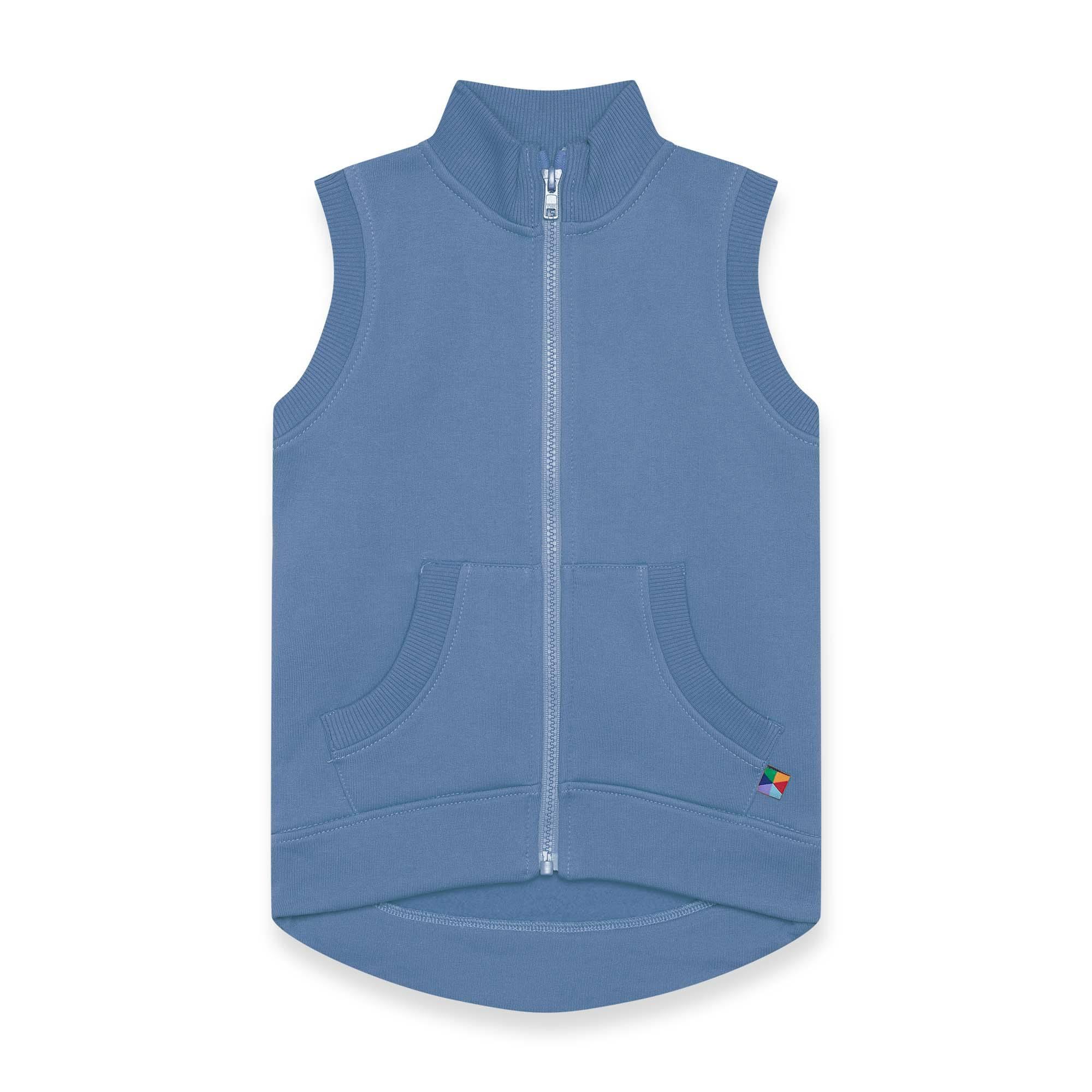 Sky blue zip-up vest