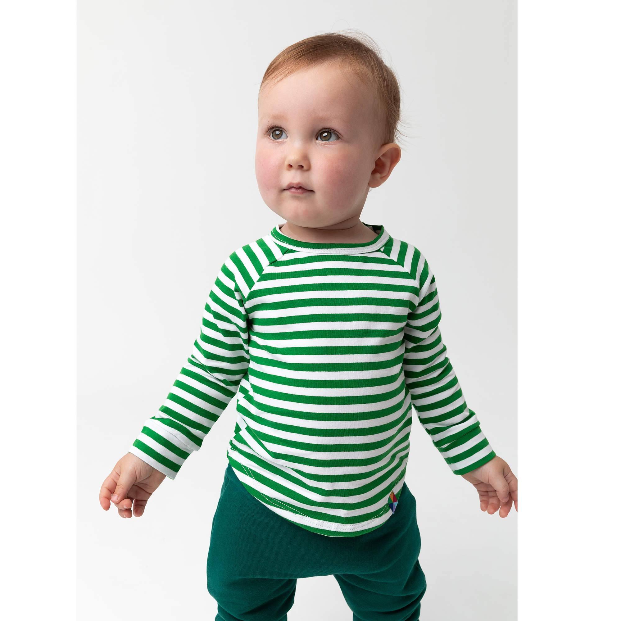 Green stripes longe sleeve shirt Baby