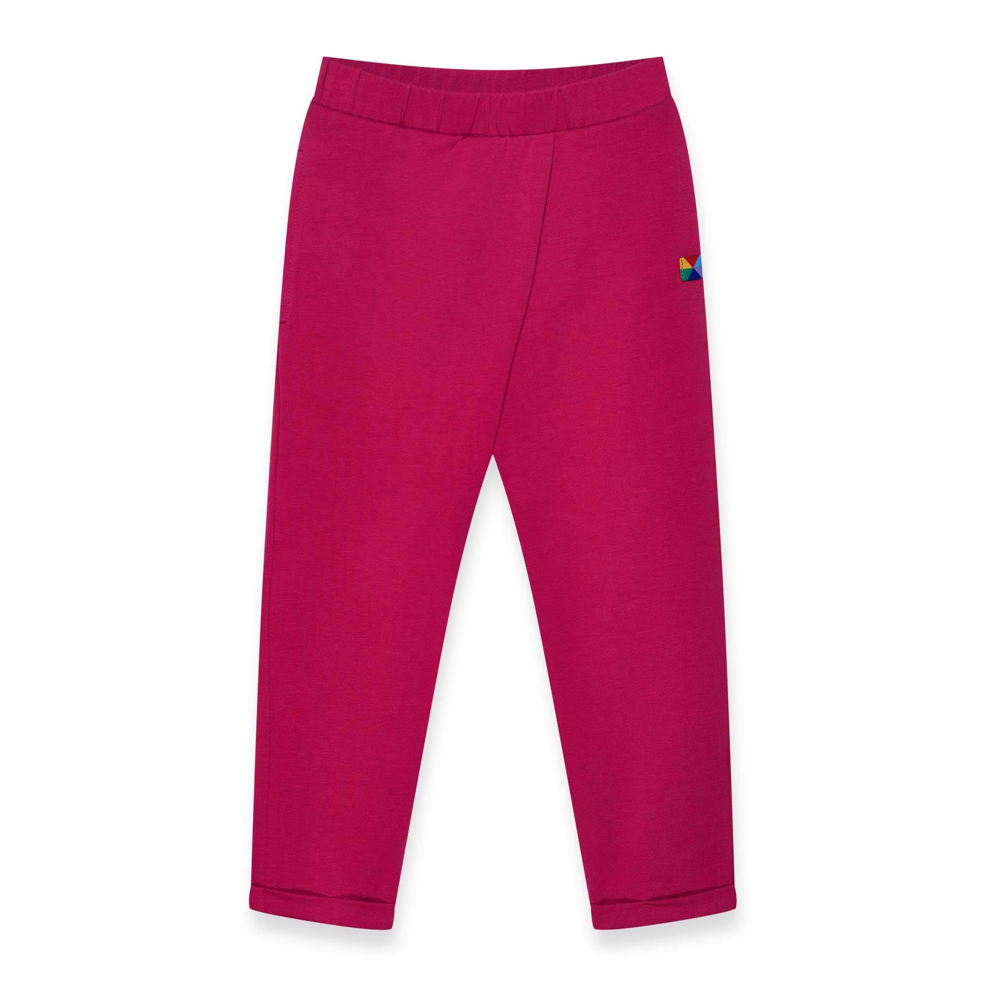 Pink pants with a pleat