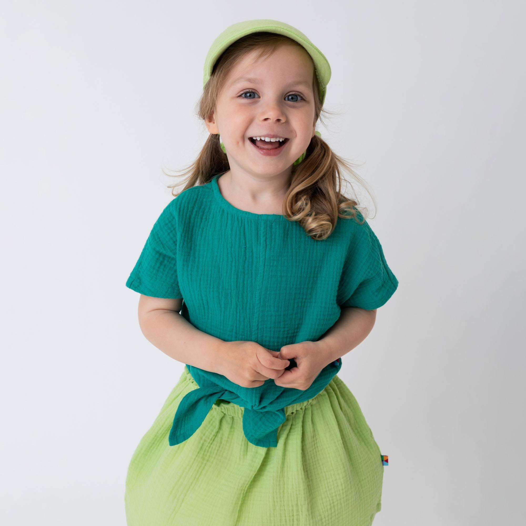 Lime muslin bandana hat