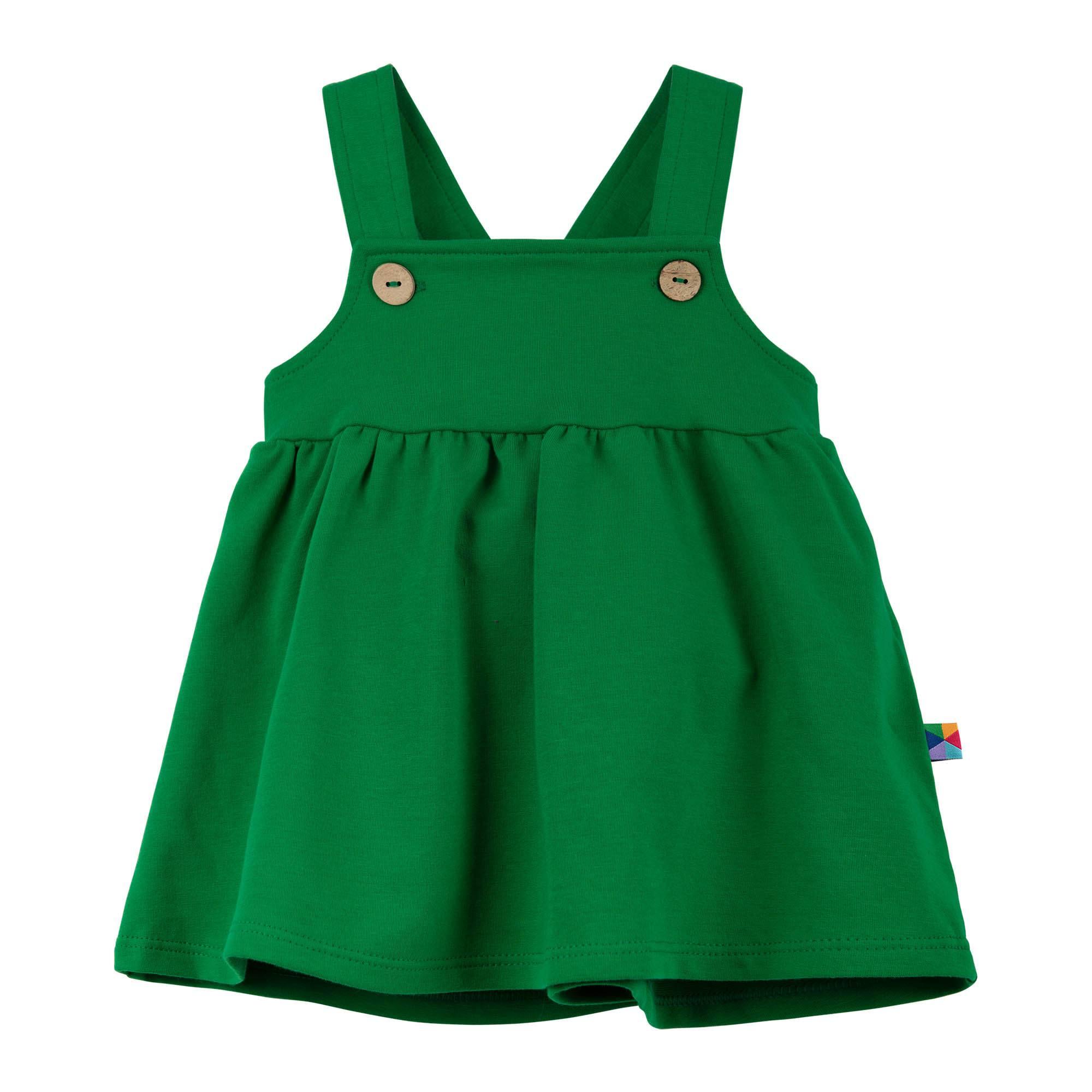 Green dungaree dress