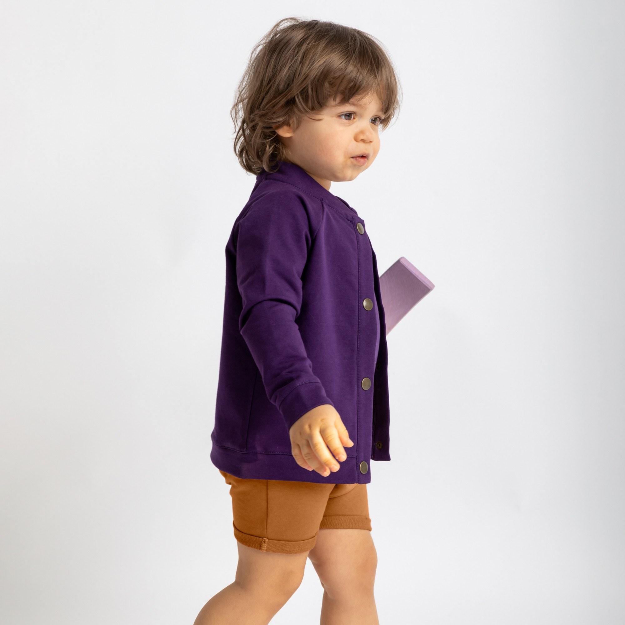 Violet button-up bomber jacket Baby