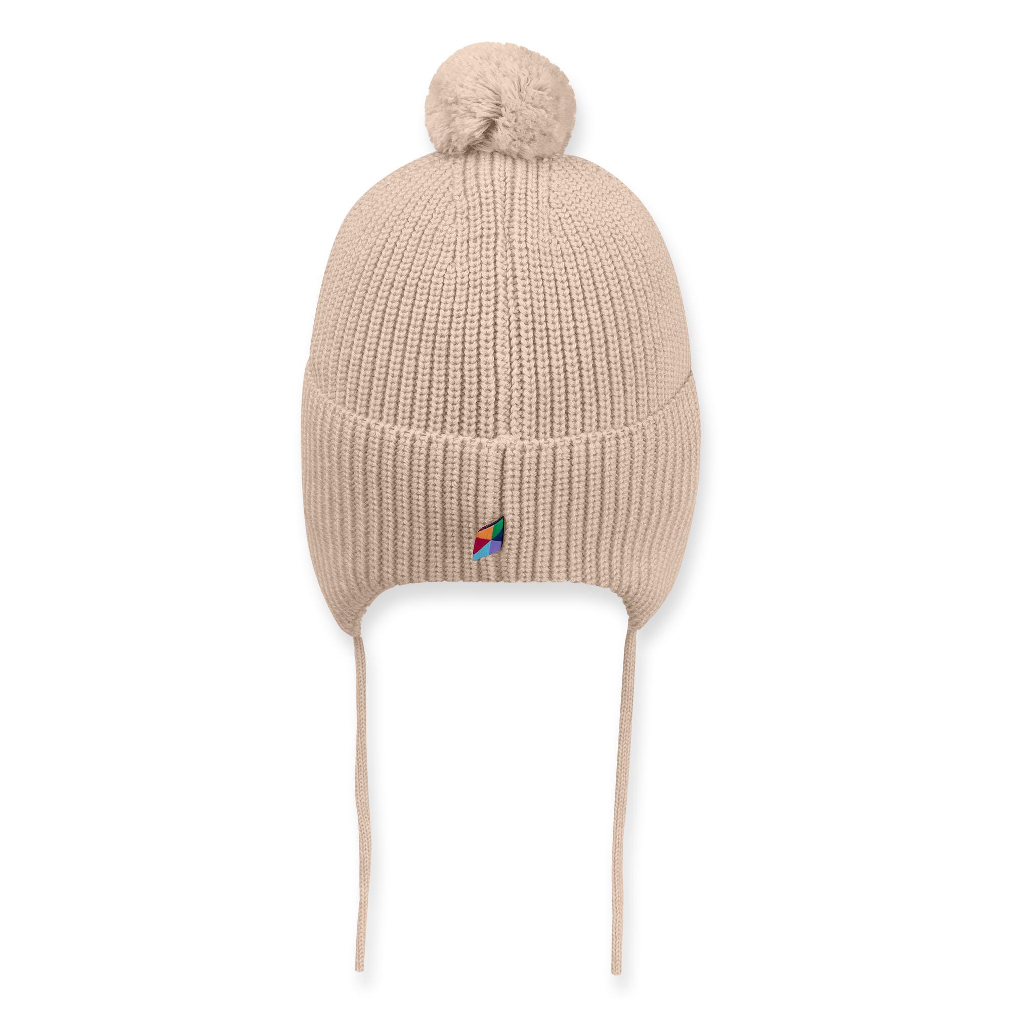 Beige merino wool hat Baby