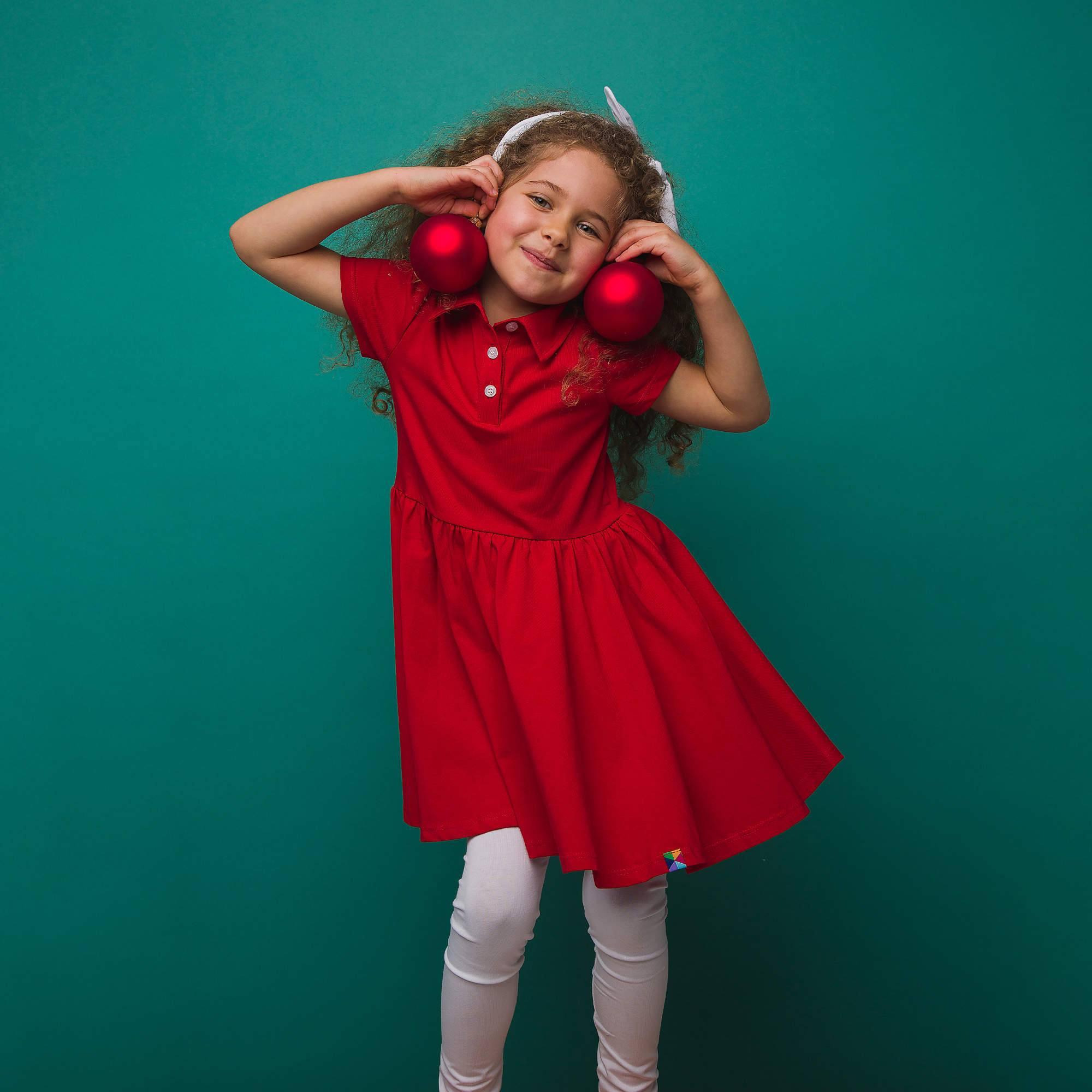 Red polo dress