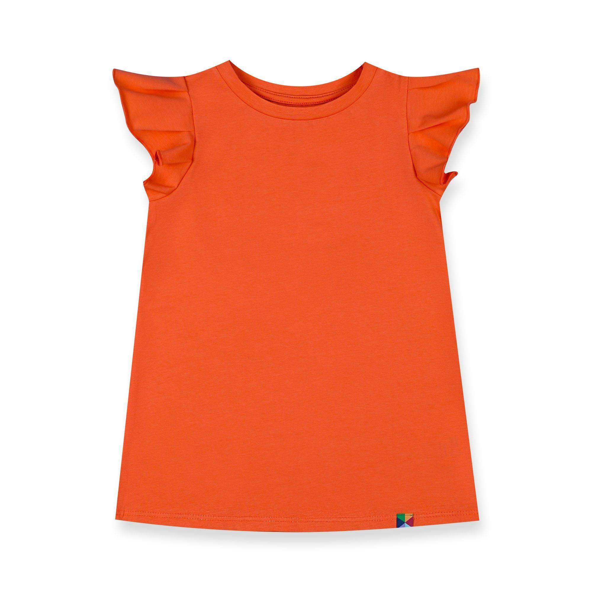 Orange short butterfly sleeve tunic