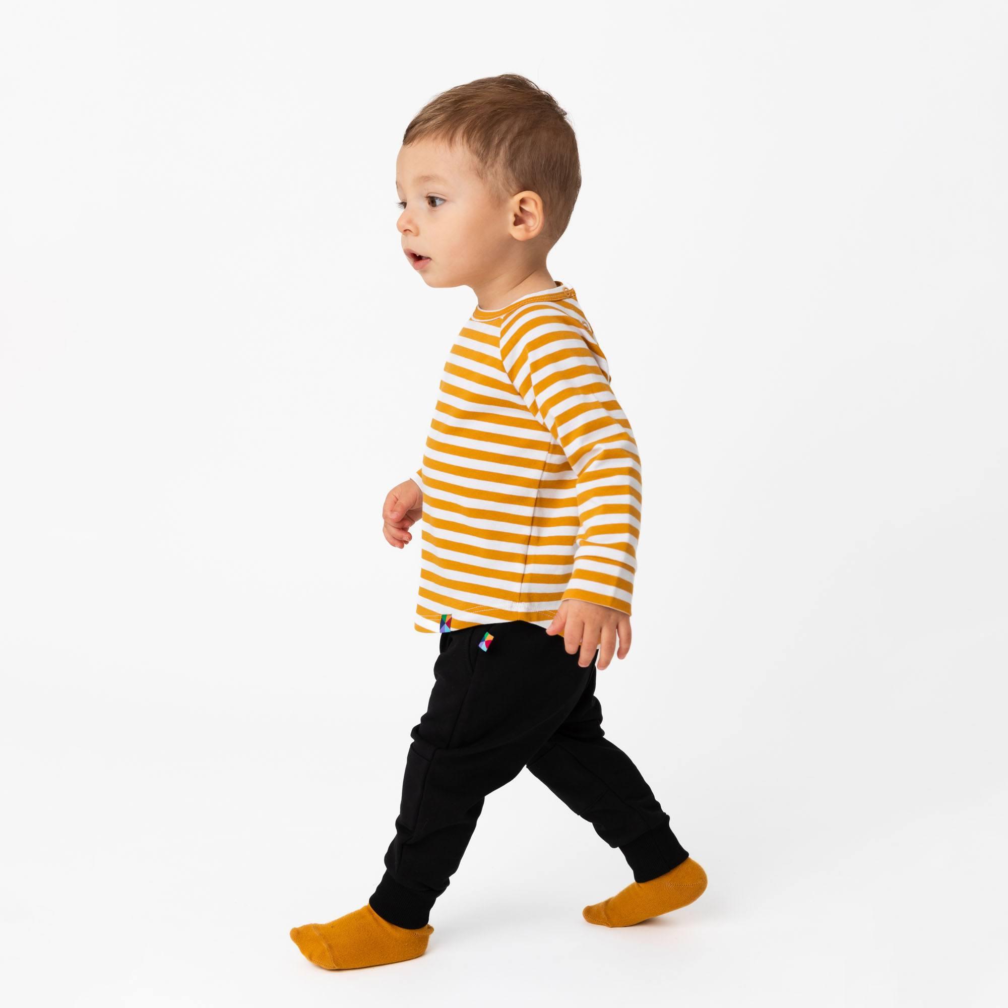 Mustard stripes longe sleeve shirt Baby