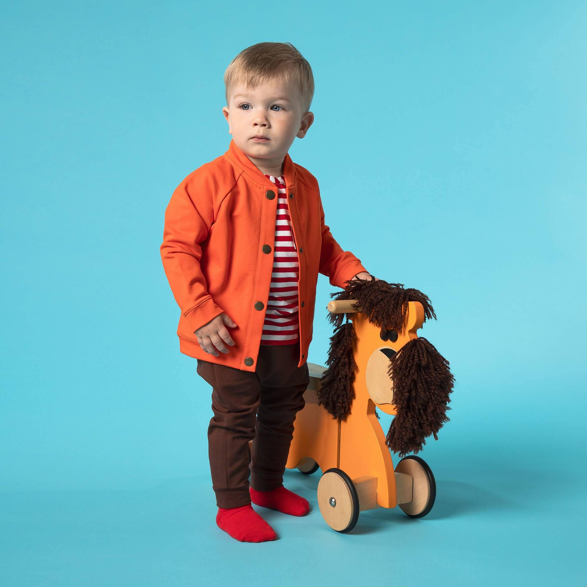 Orange button-up bomber jacket Baby