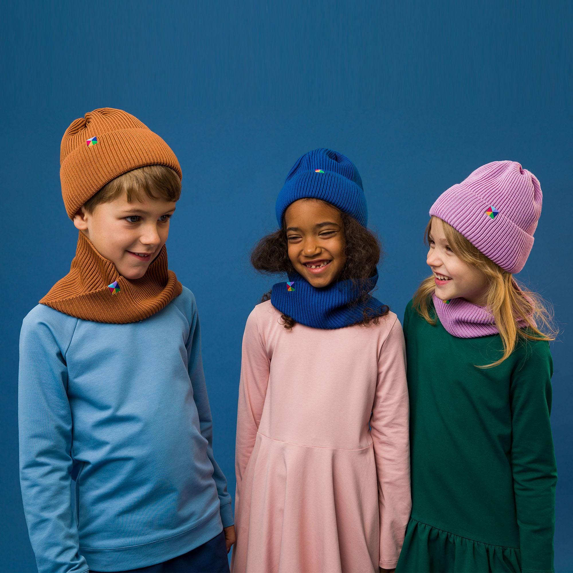 Caramel merino wool hat kids