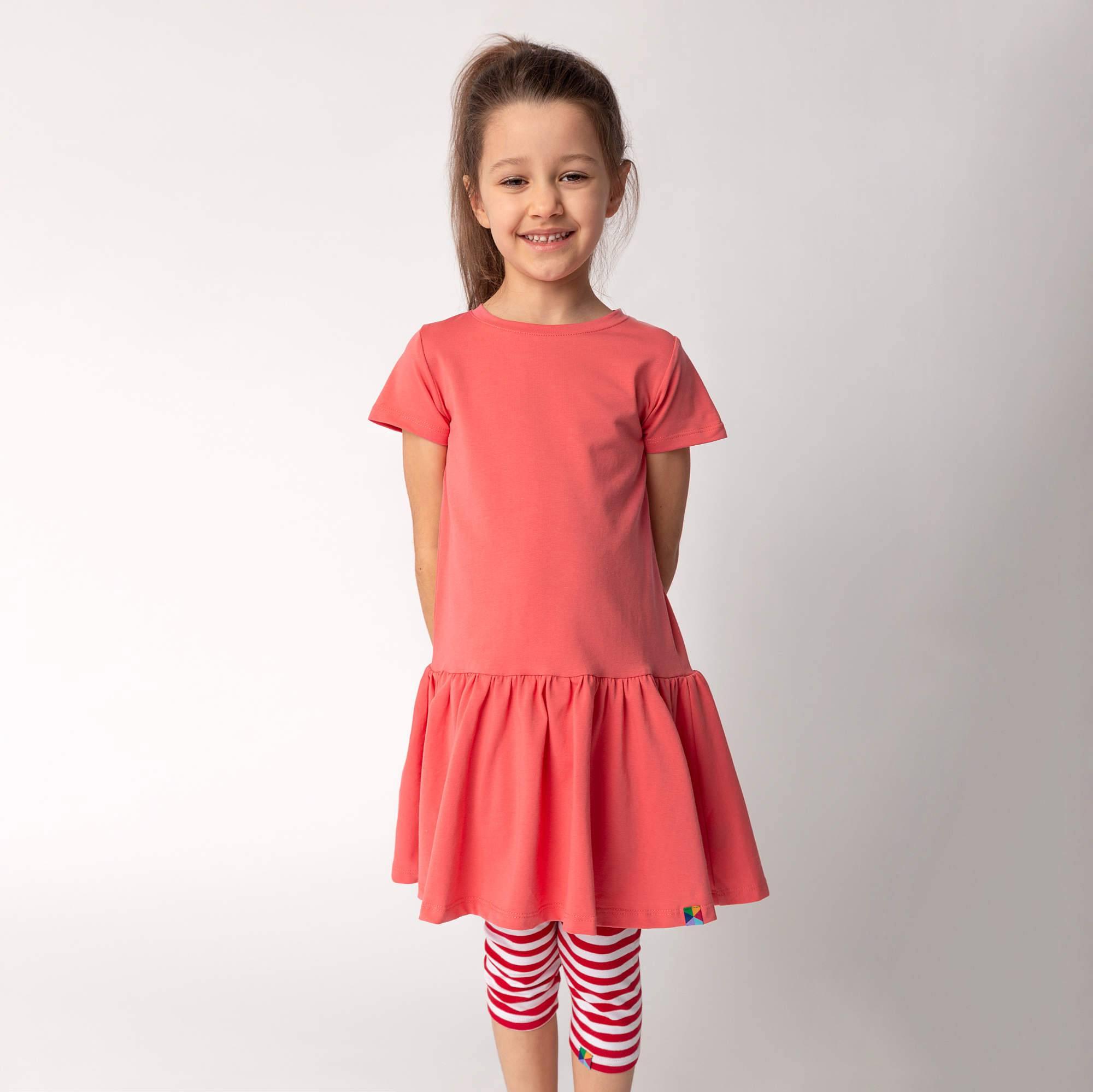 Coral frill dress