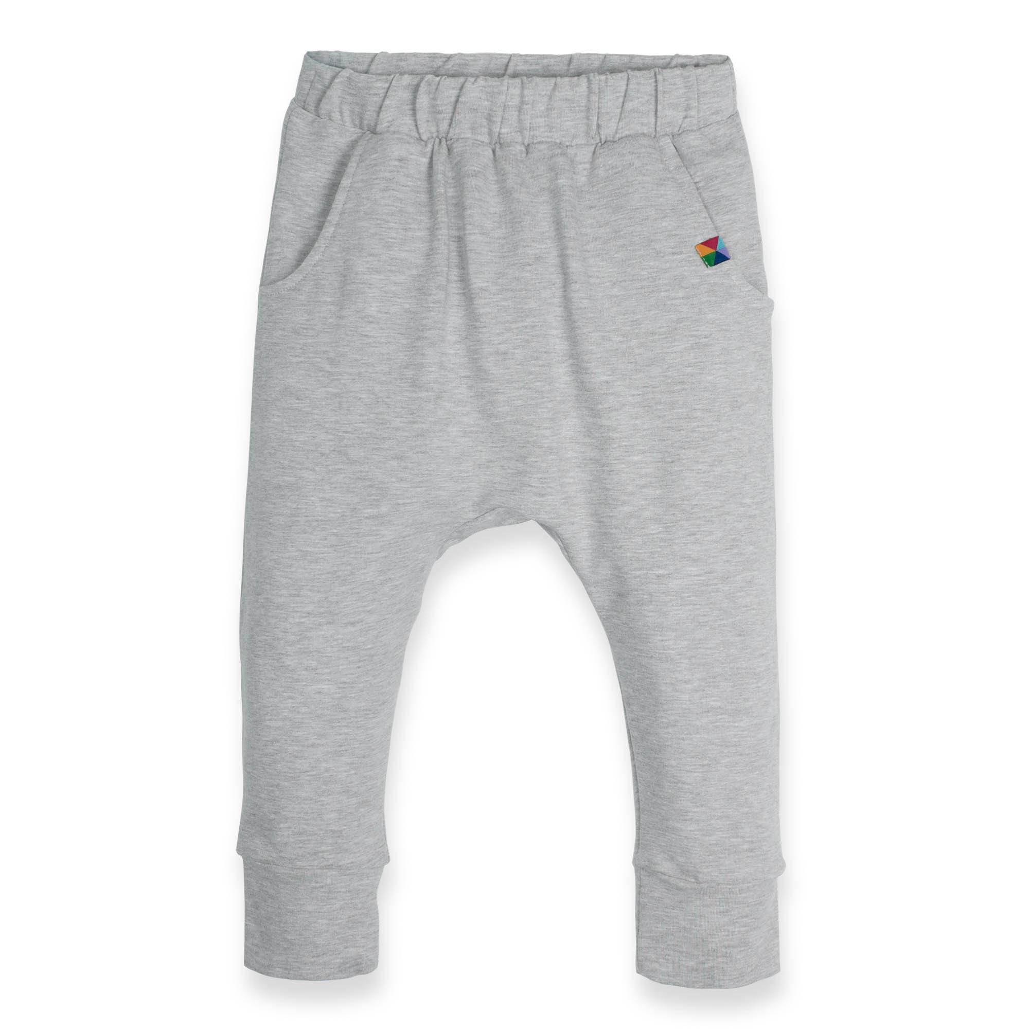 Grey melange baggy pants