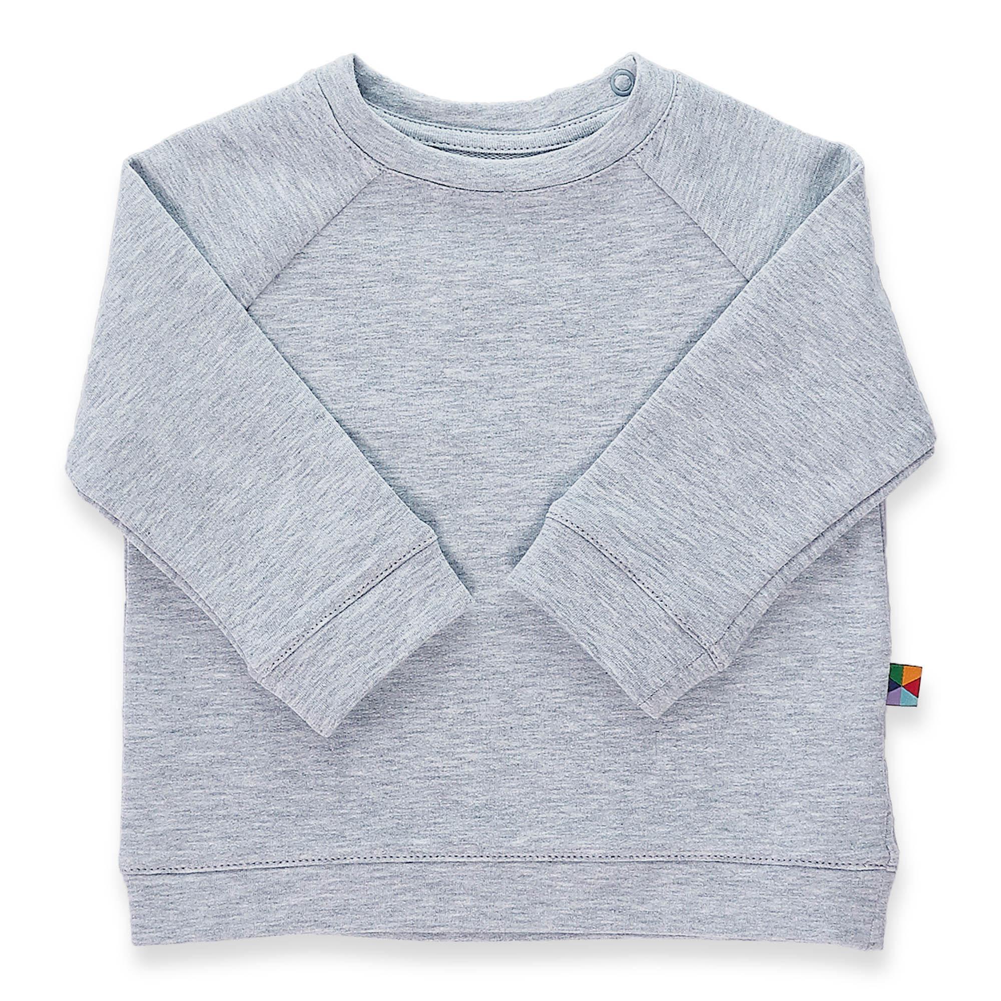 Grey melange pullover sweatshirt Baby