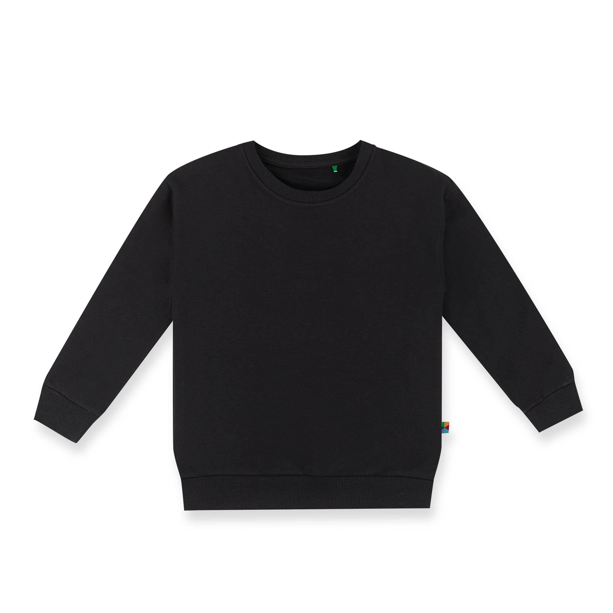 Black fleece-lined sweatshirt