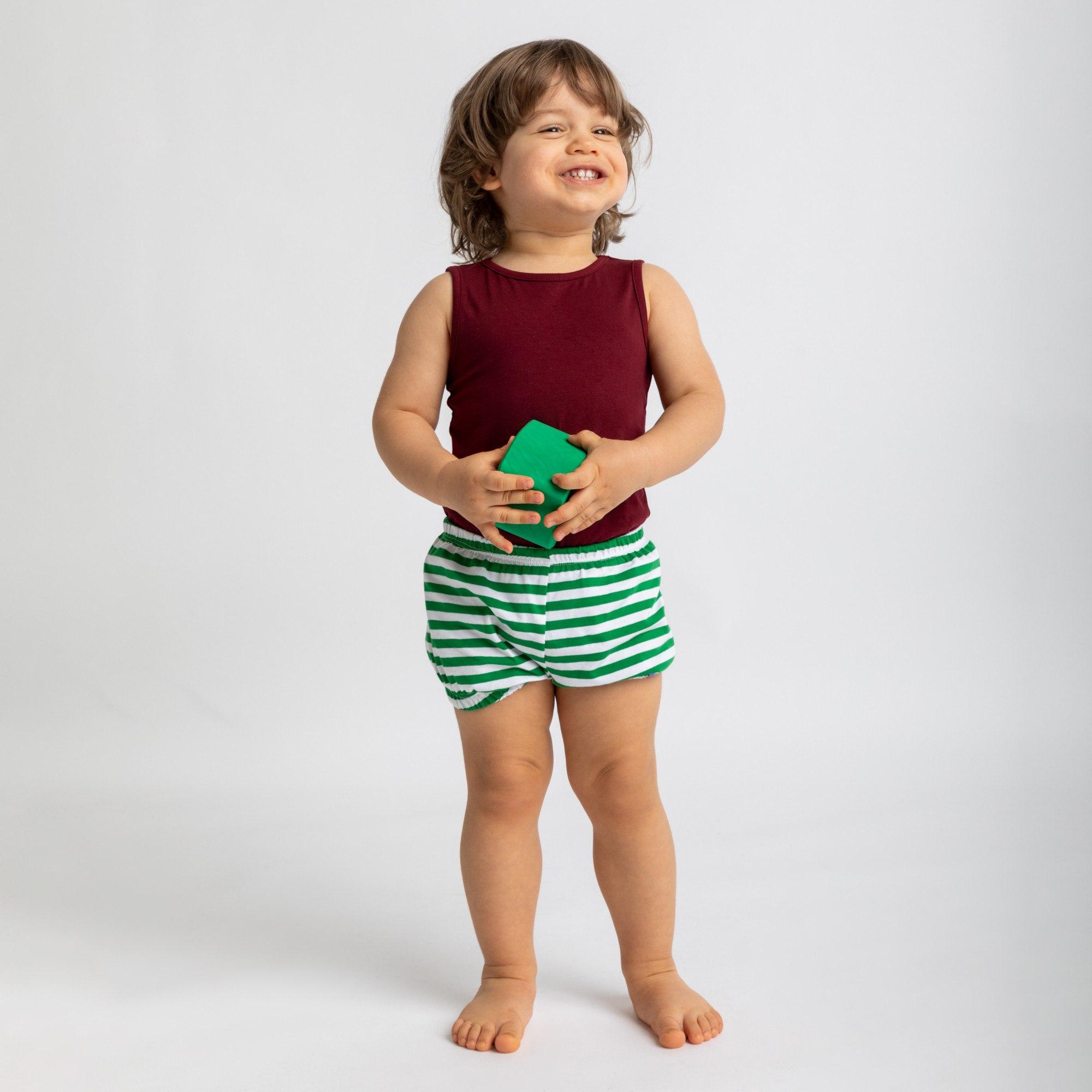 Green stripes bloomers