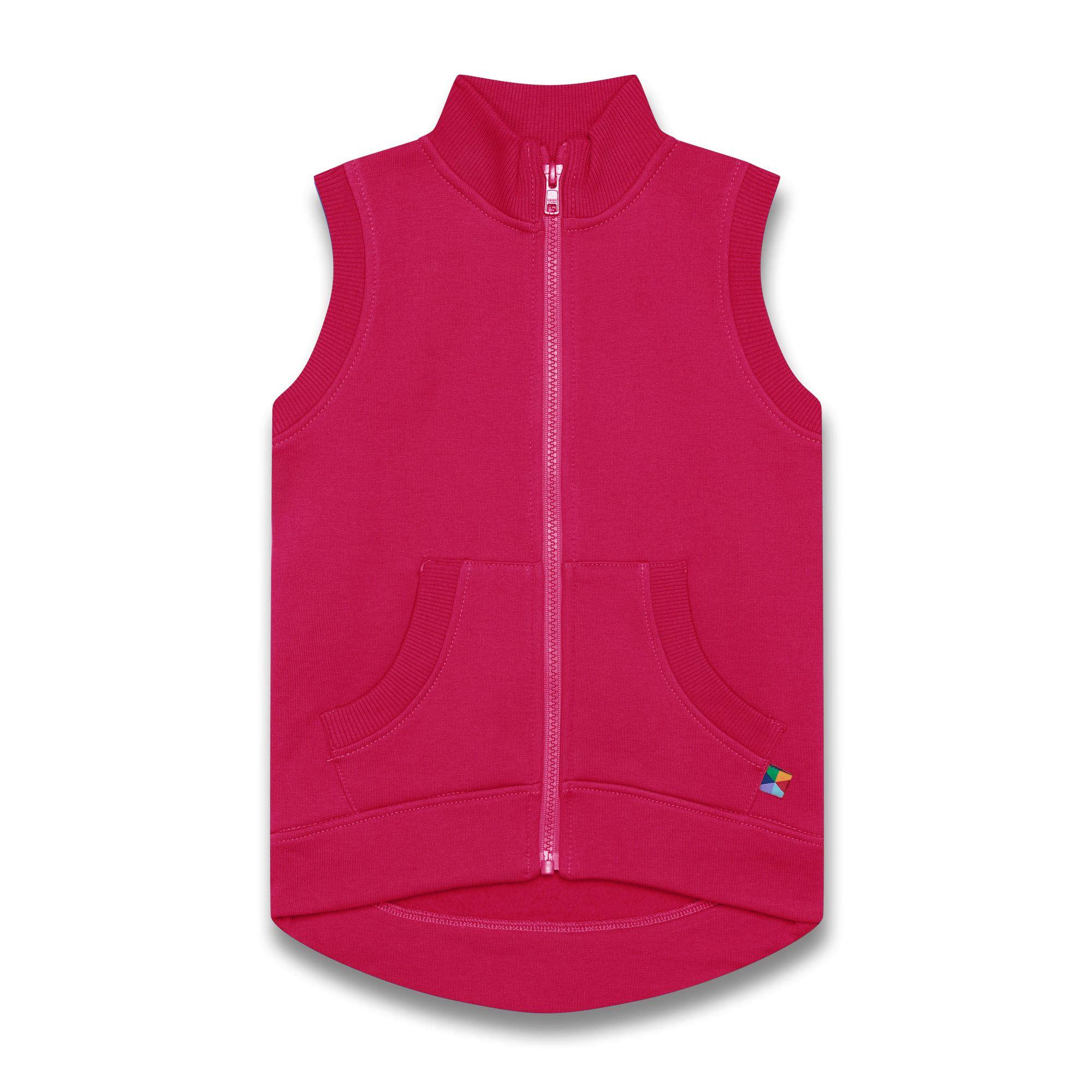 Pink zip-up vest