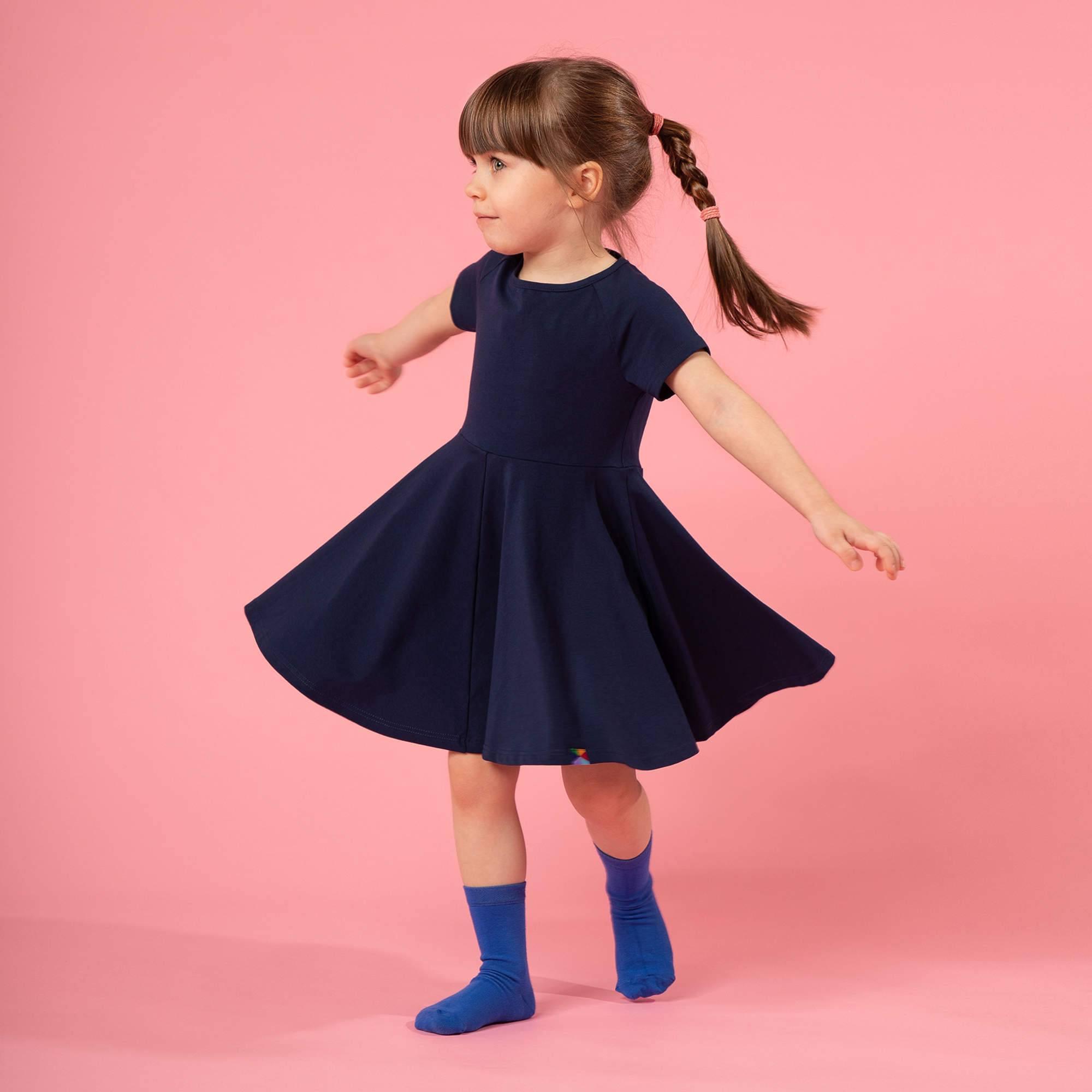 Navy blue short sleeve dress