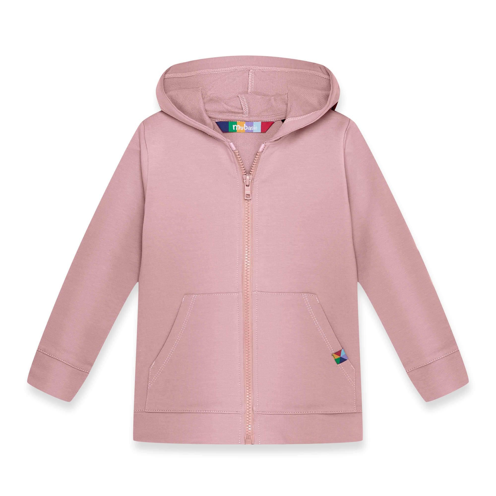 Pastel pink zip-up hoodie