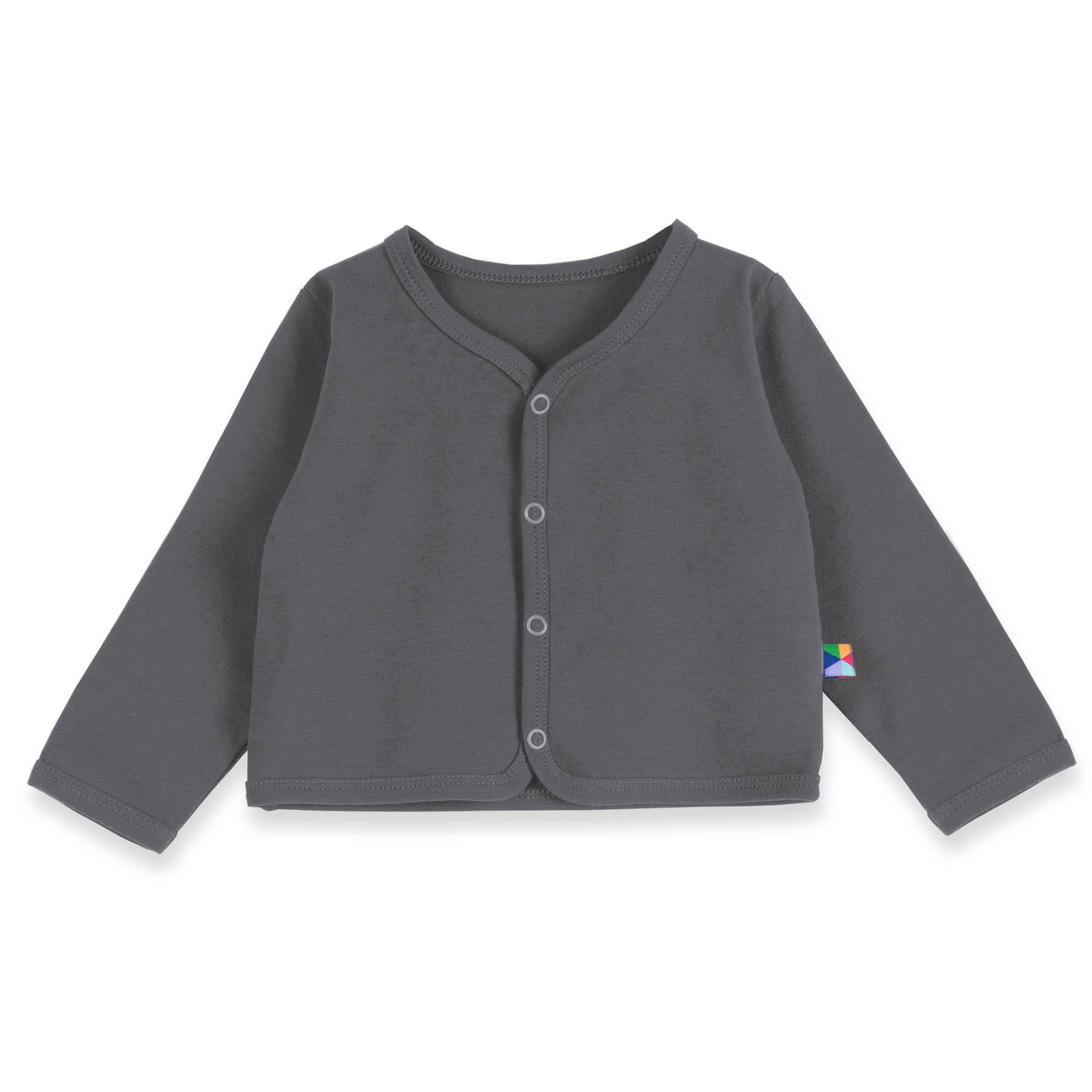 Graphite button-front cardigan