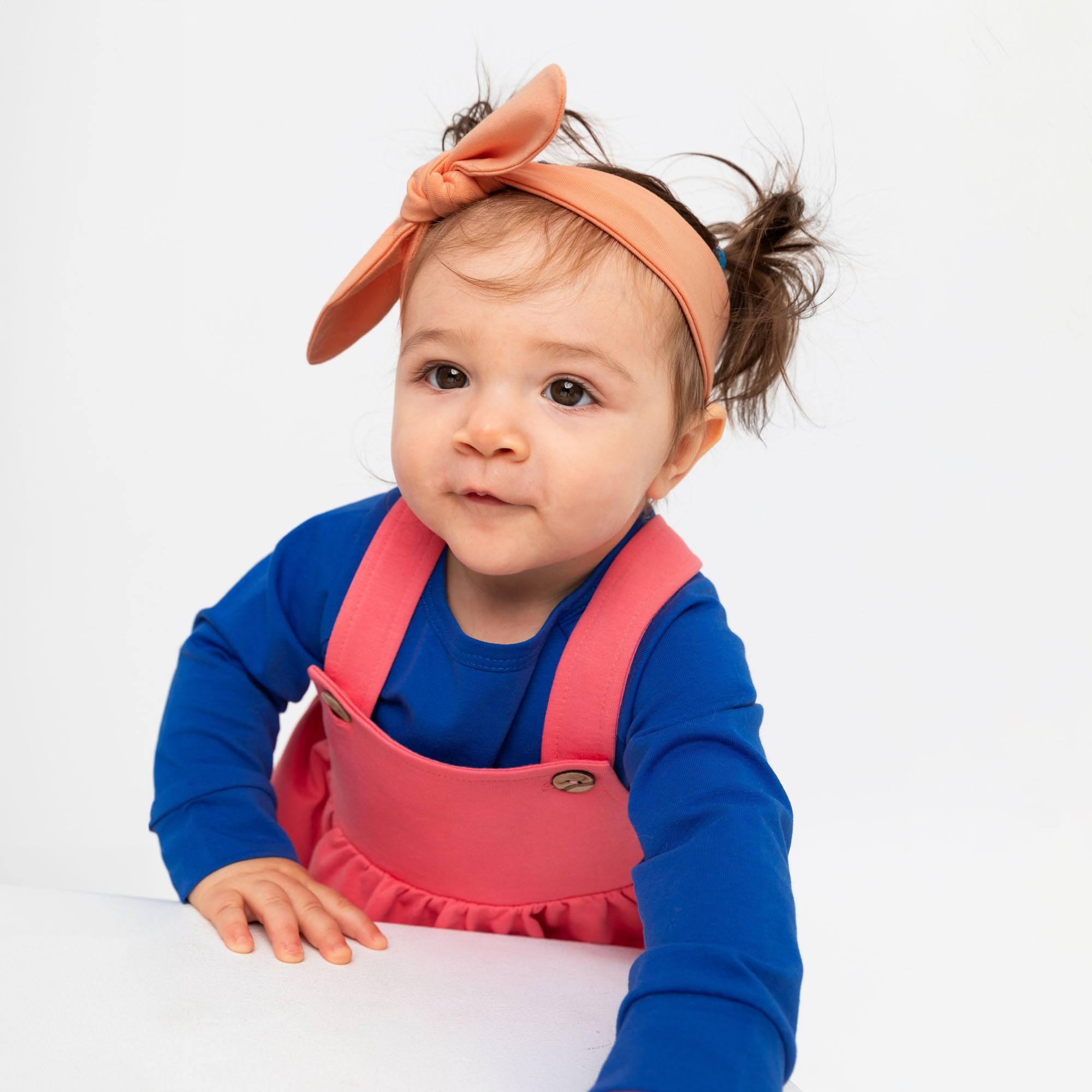 Coral dungaree dress