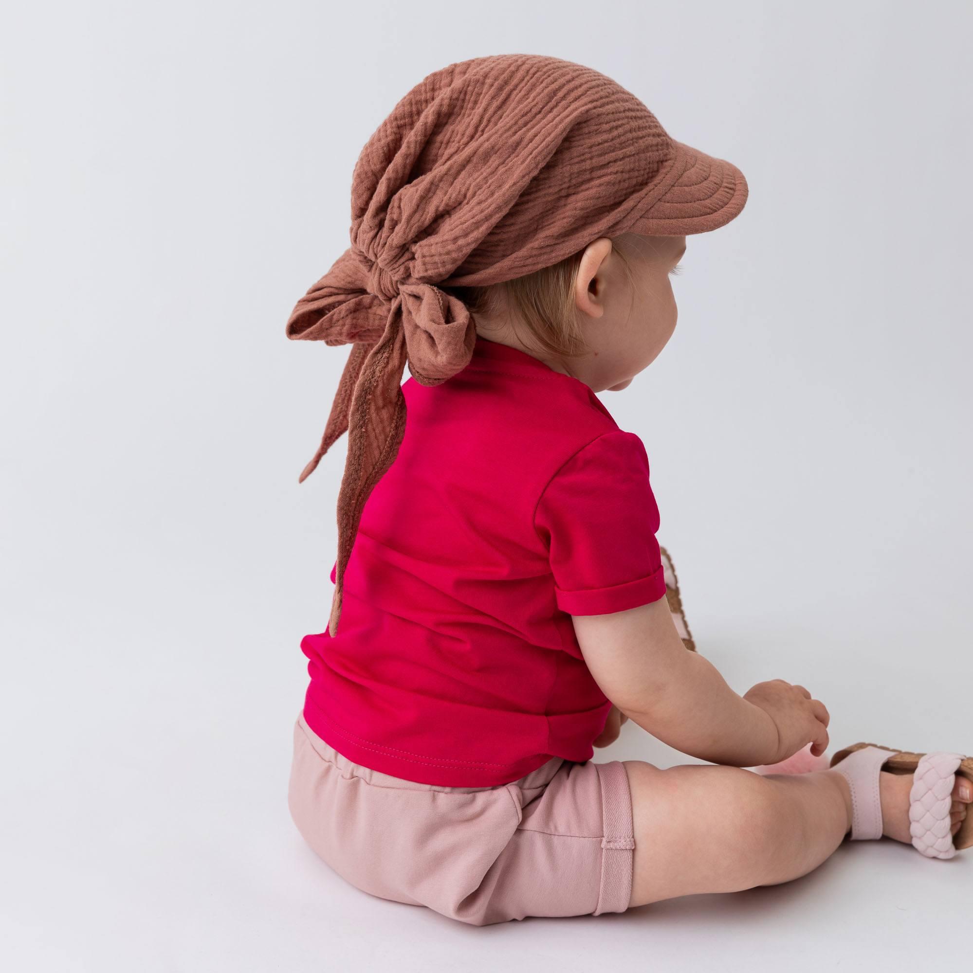 Caramel muslin bandana hat