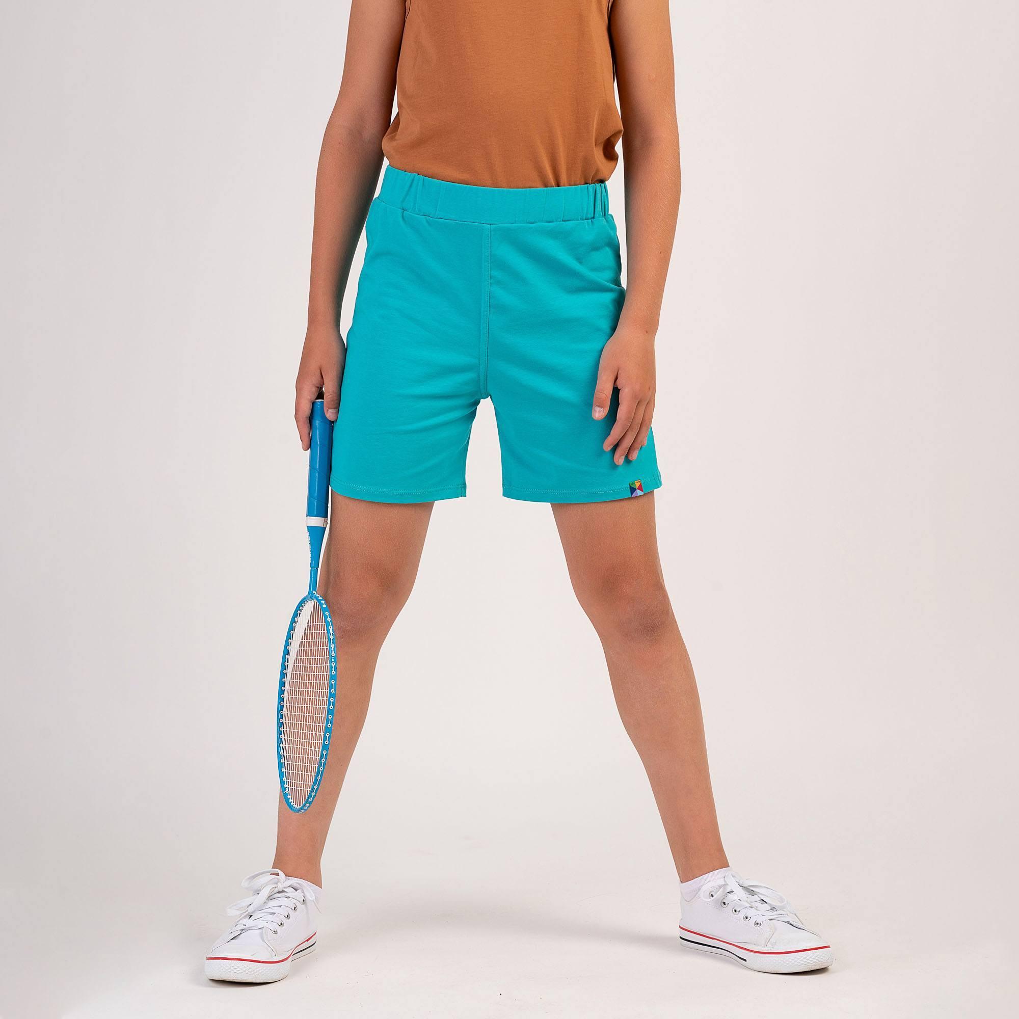 Turquoise sweat shorts Junior