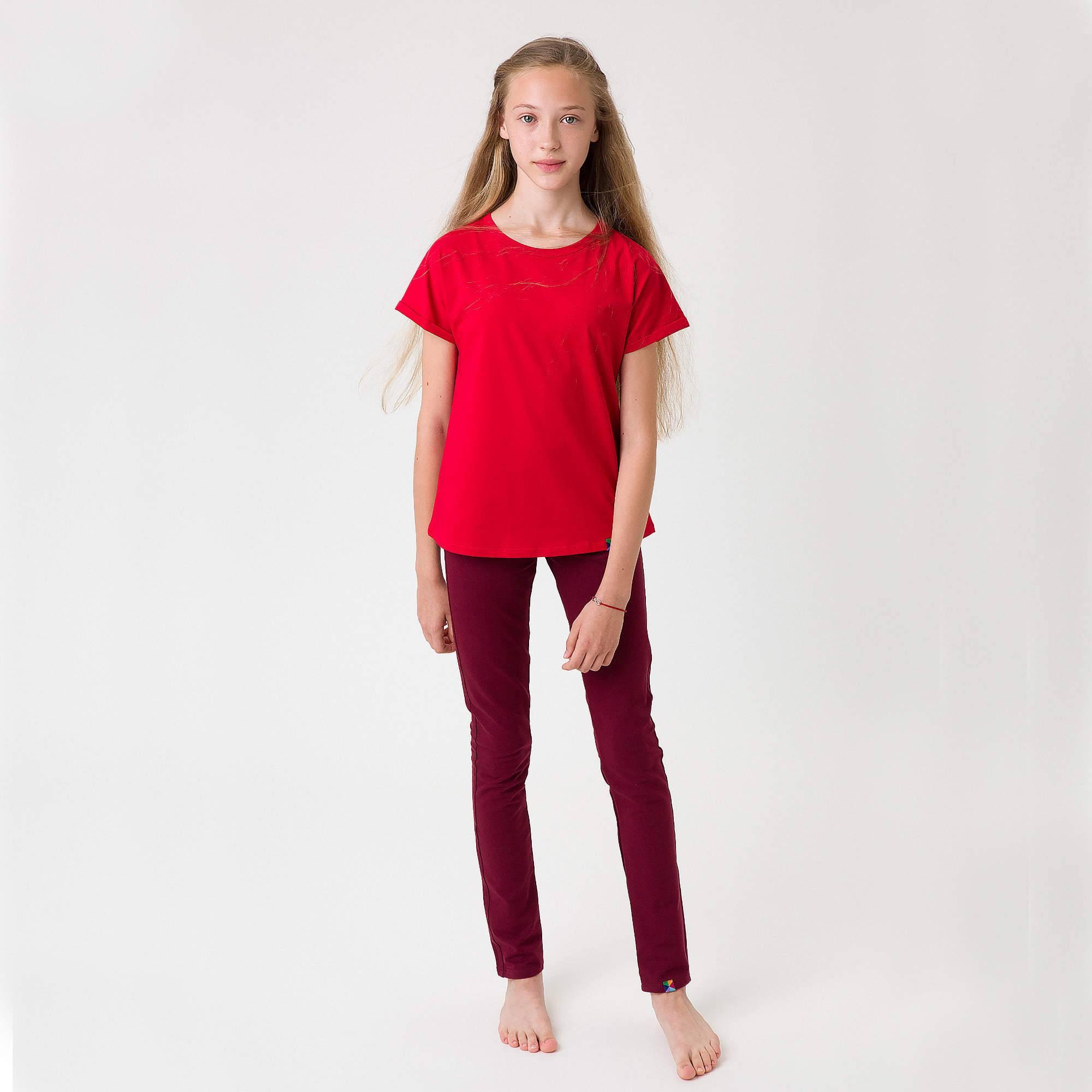 Burgundy treggings Junior