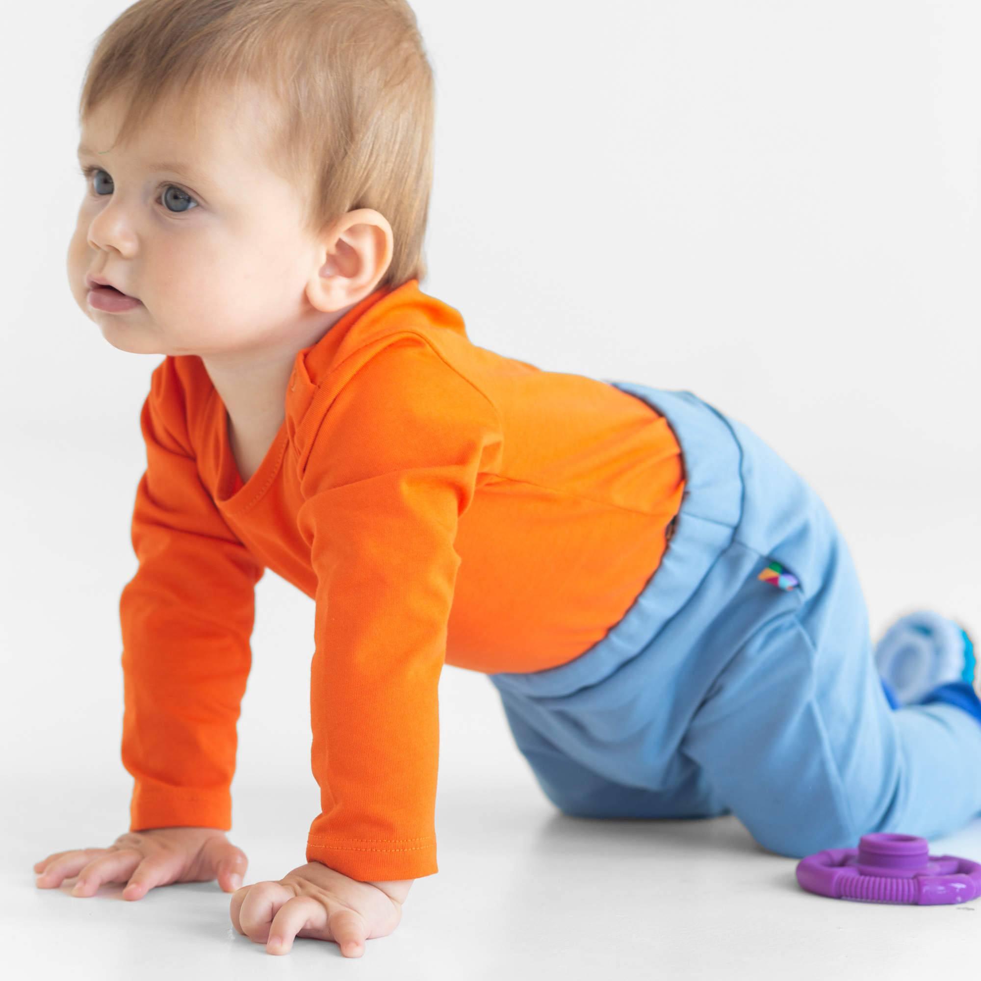 Orange long sleeve bodysuit