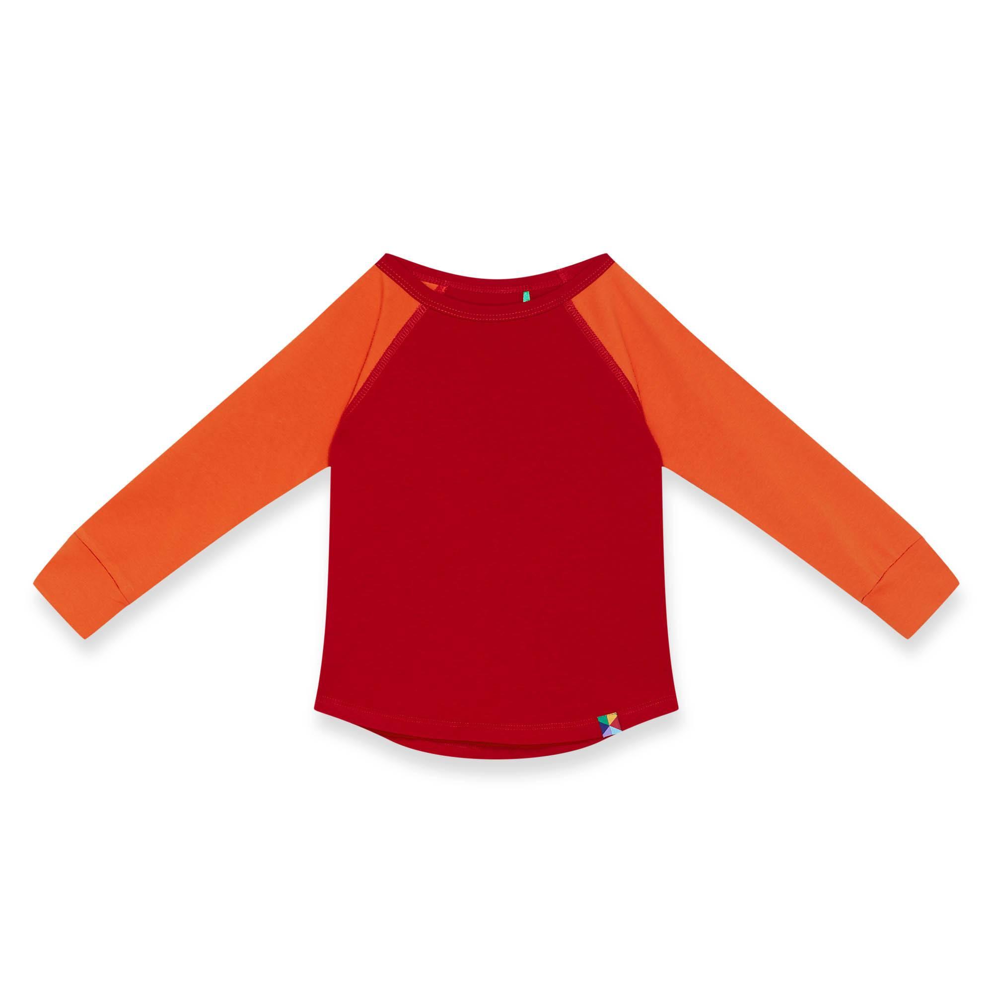 Red - orange baseball longsleeve shirt