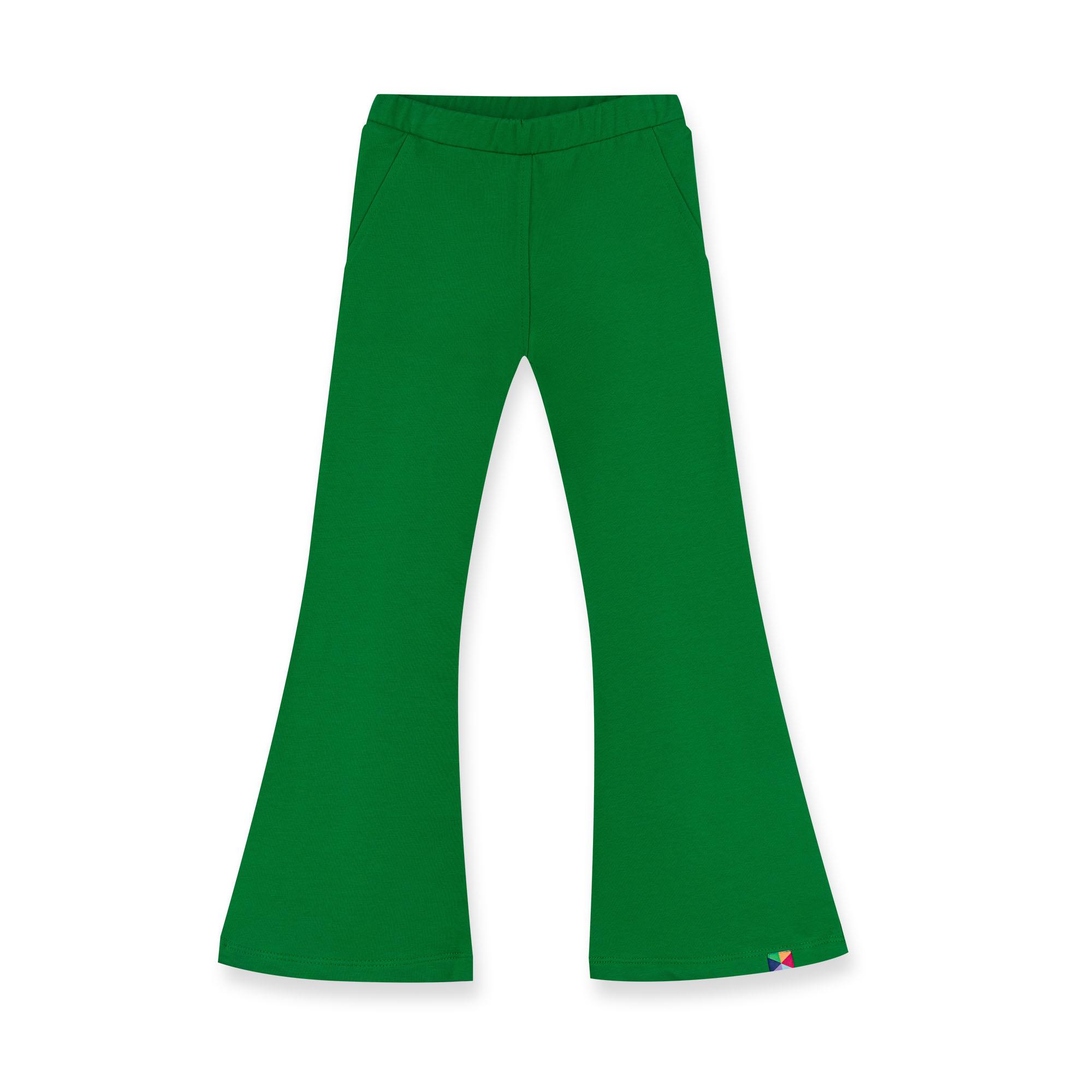 Green flared pants