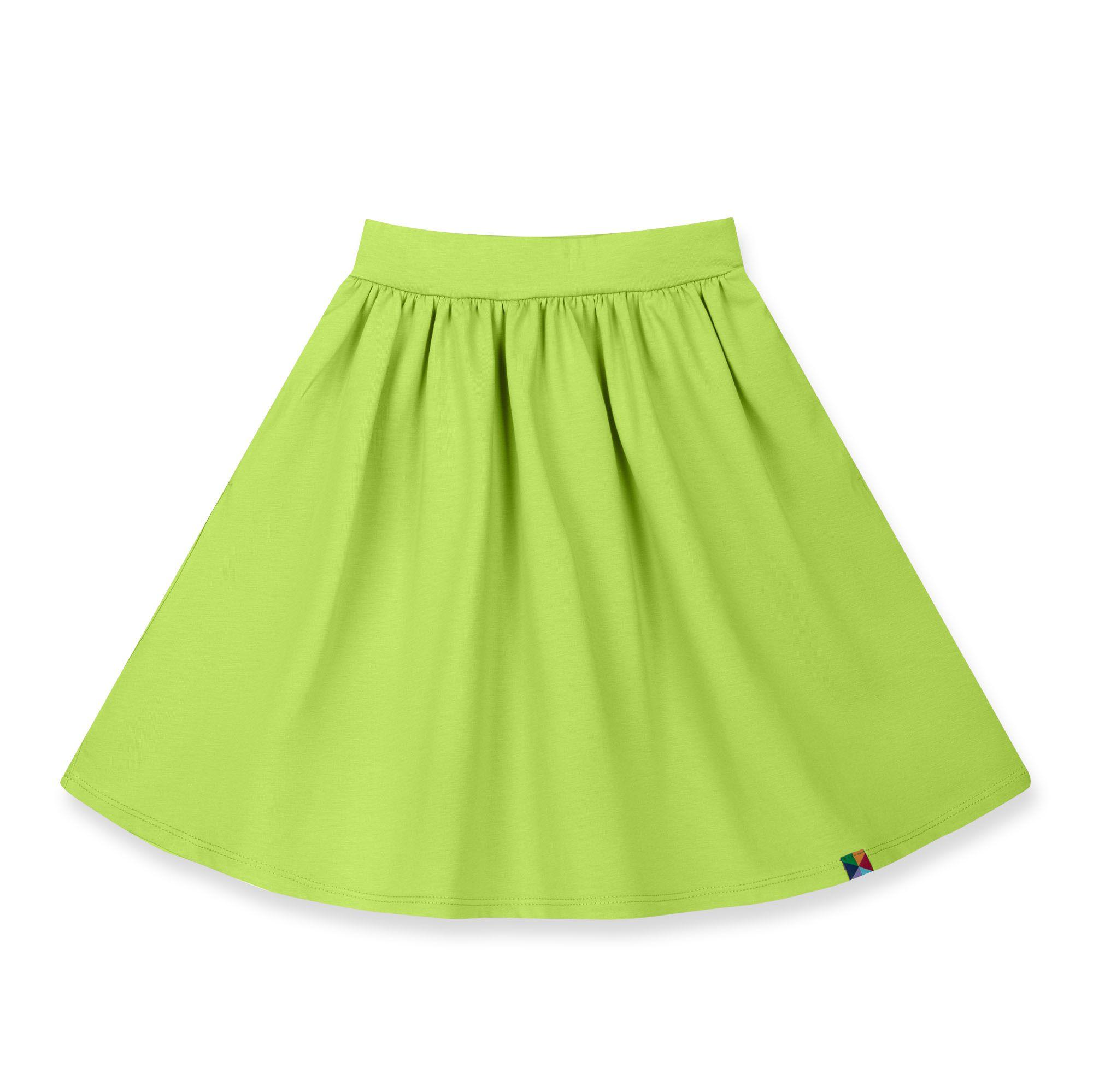 Lime green midi skirt with pockets Junior