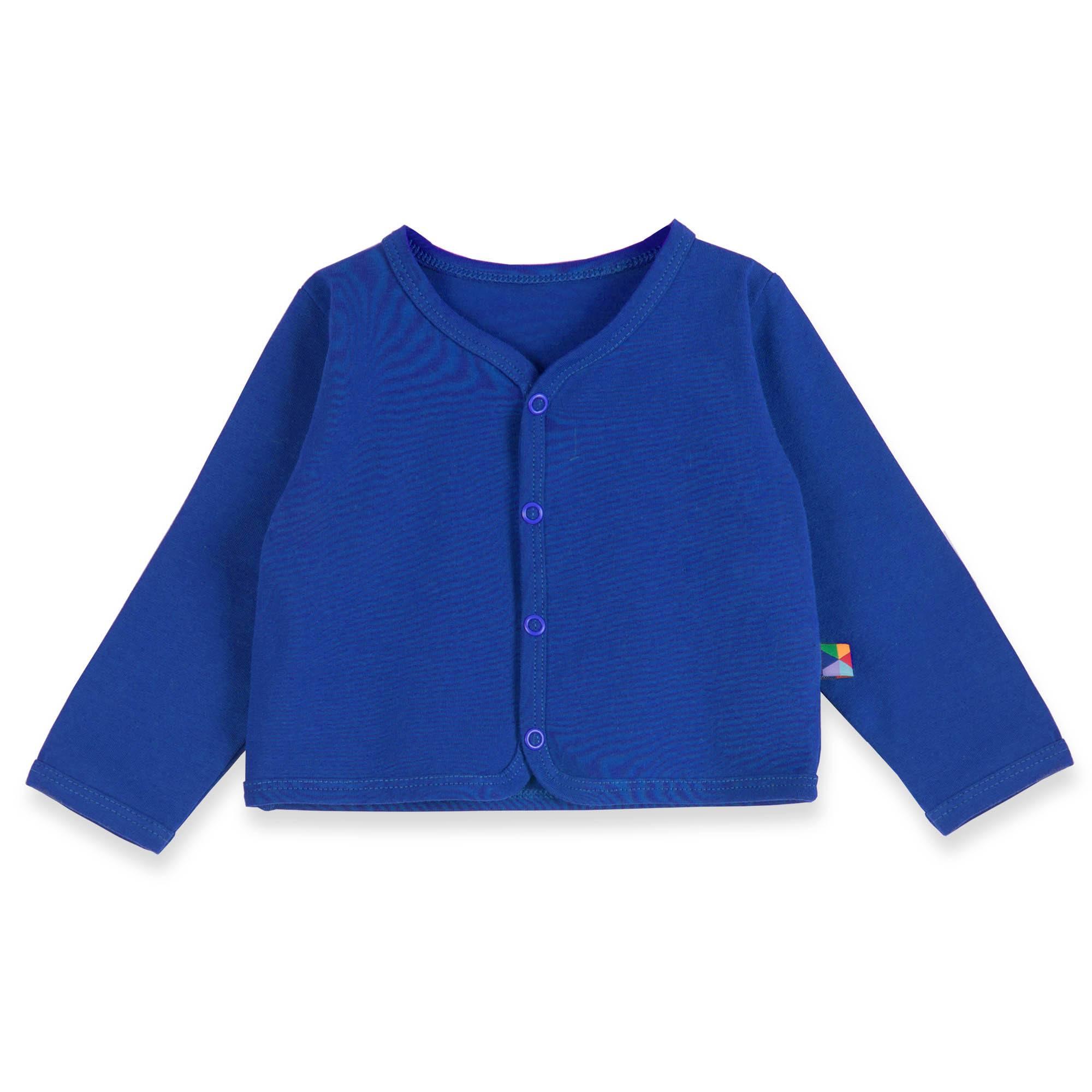 Blue button-front cardigan