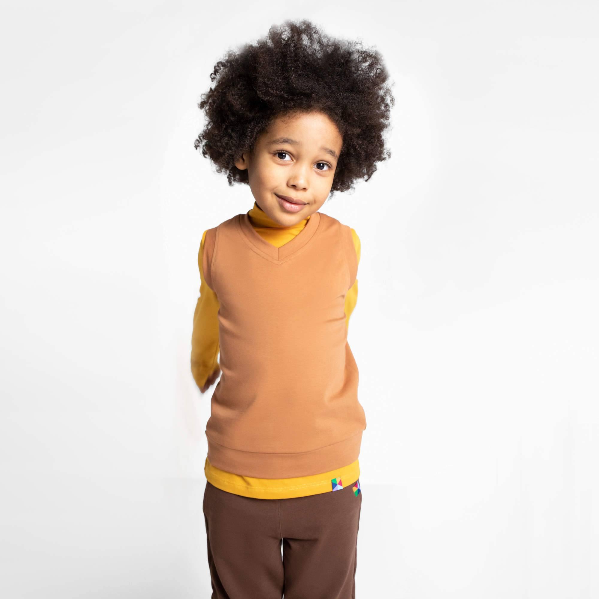 Caramel sweatshirt vest