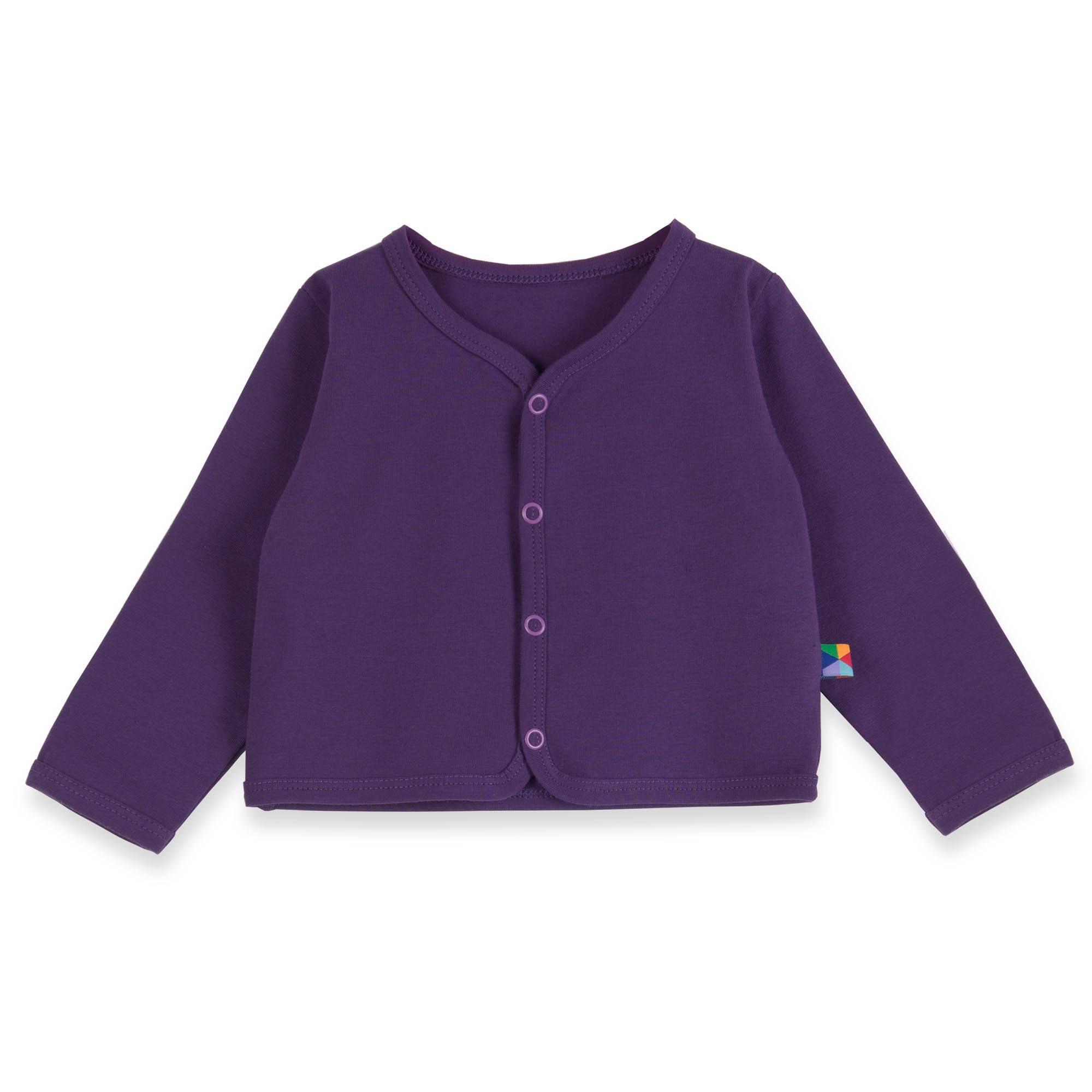 Violet button-front cardigan