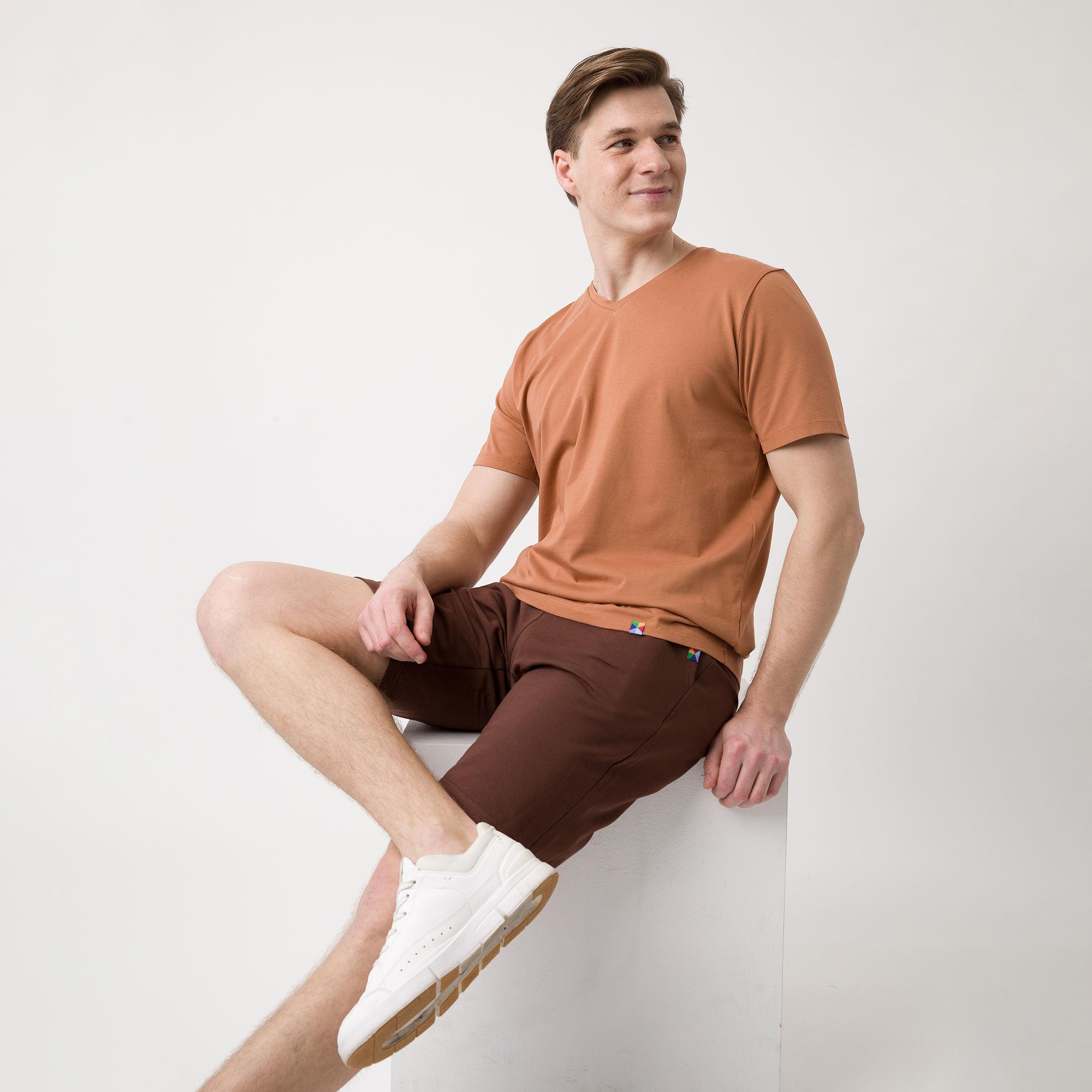 Caramel v-neck T-shirt Men