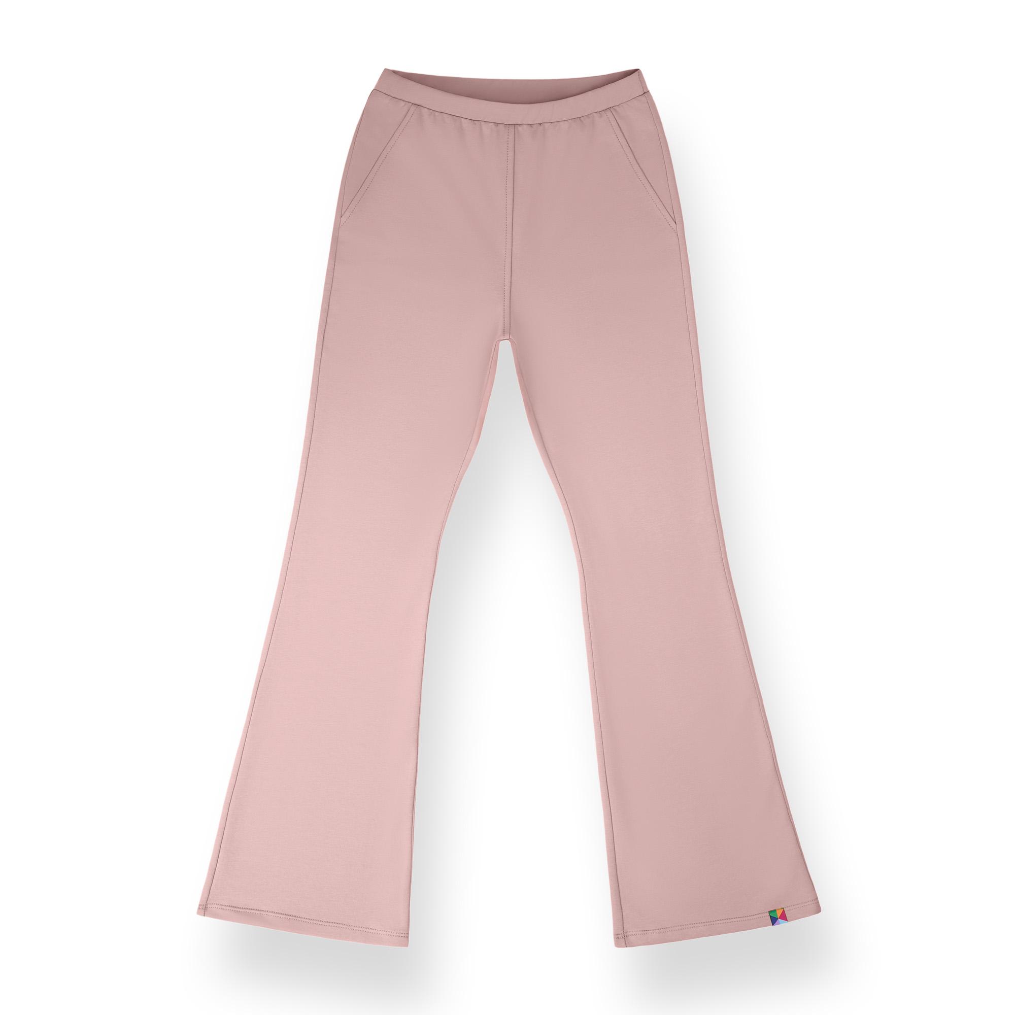 Pastel pink flared pants