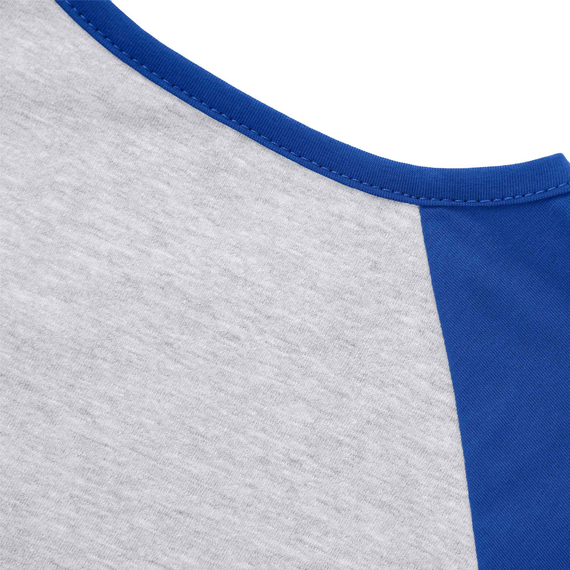 Grey - blue short sleeve baseball shirt Junior