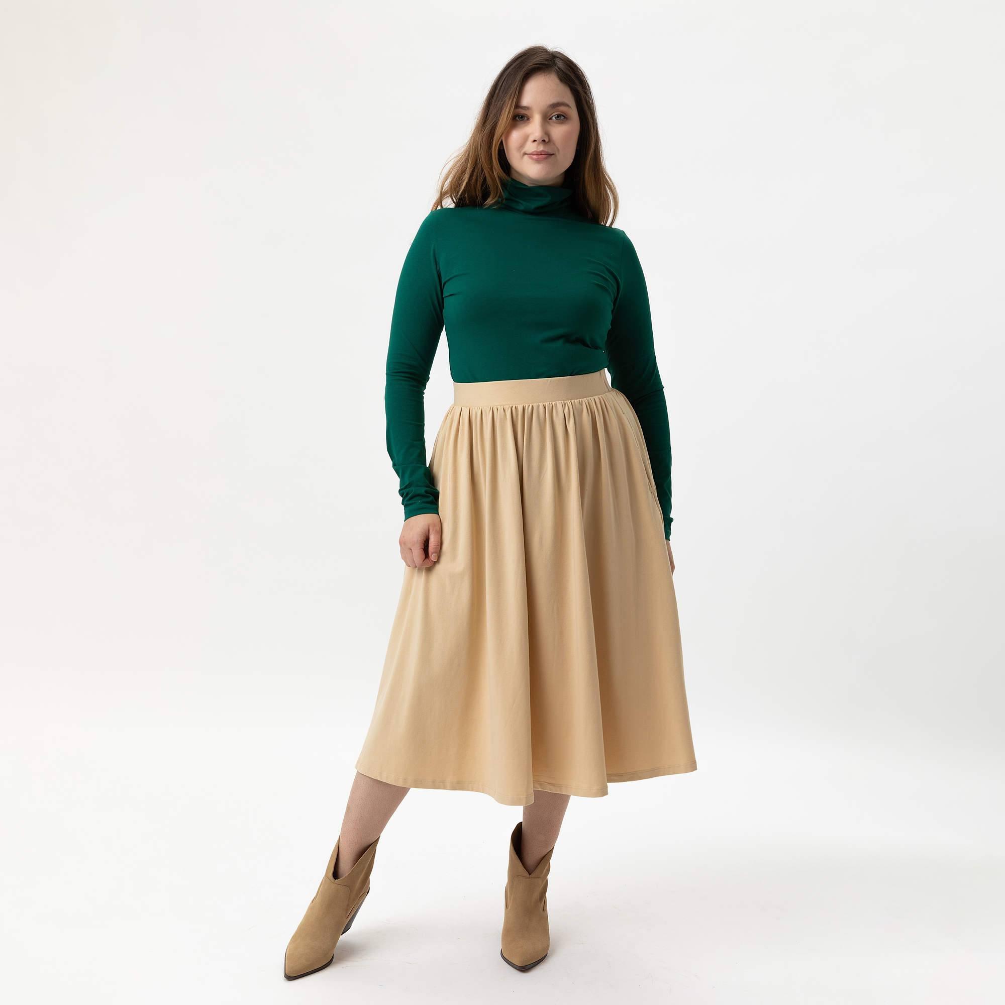 Bottle-green turtleneck Women