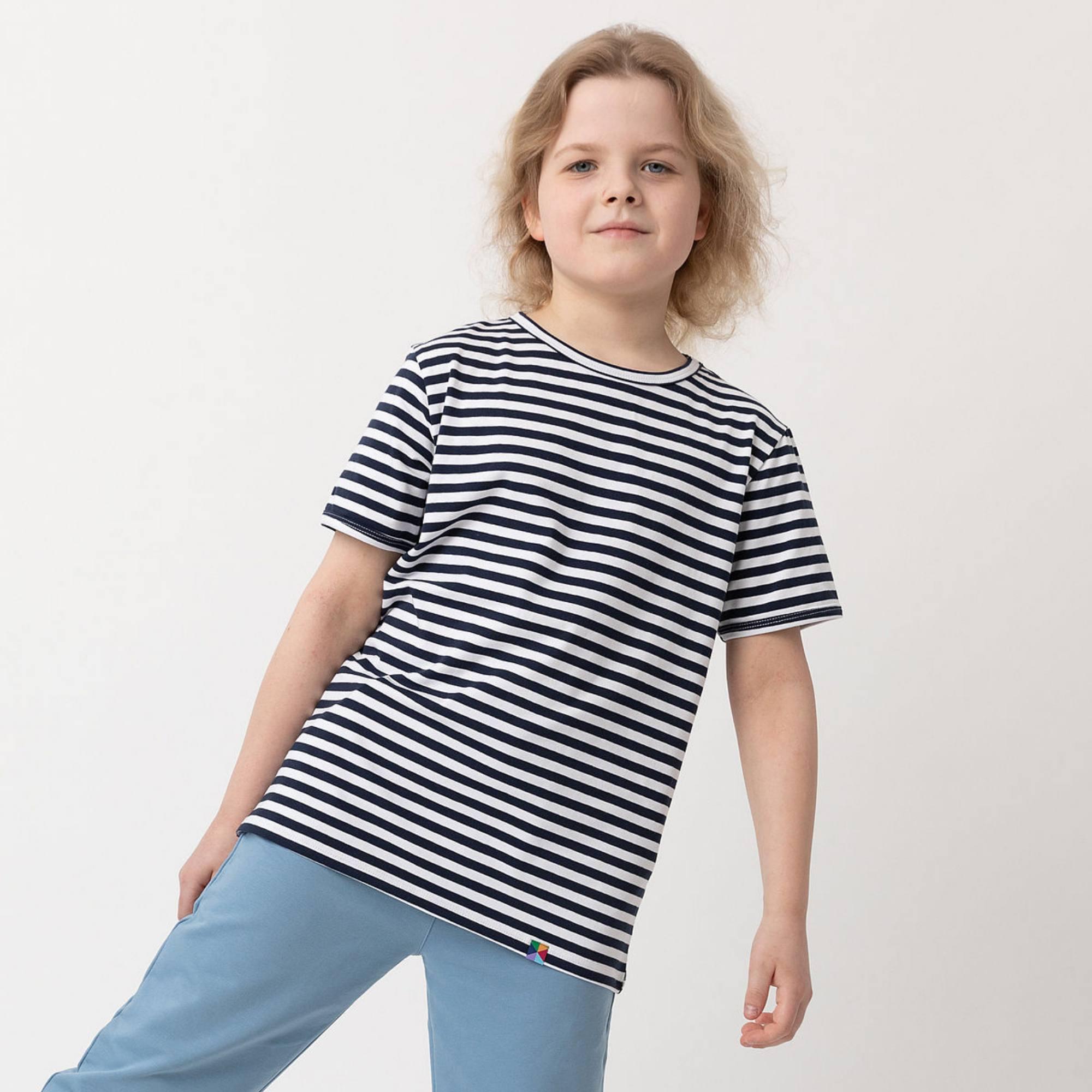 Navy blue stripes T-shirt Junior