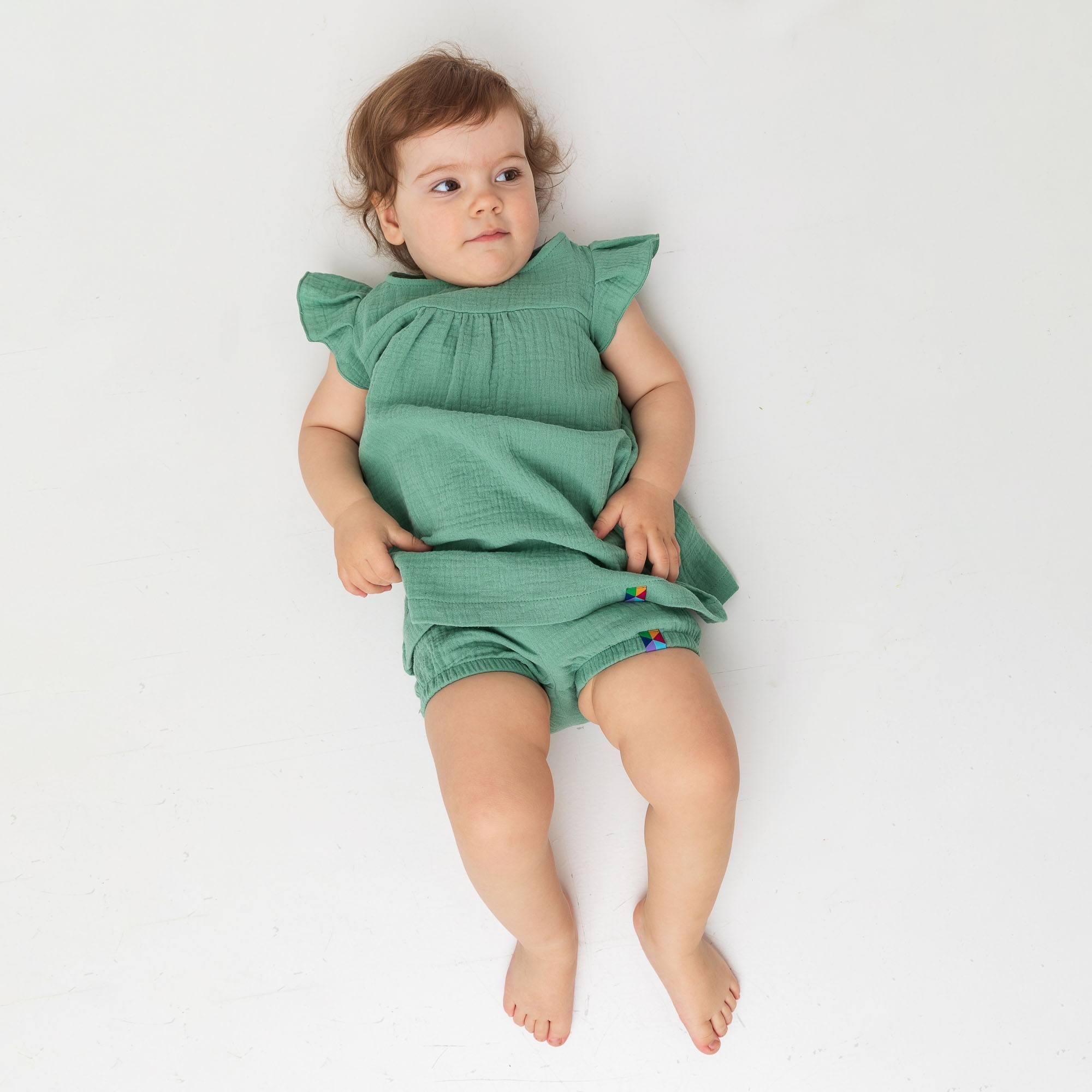 Celadon muslin dress Baby