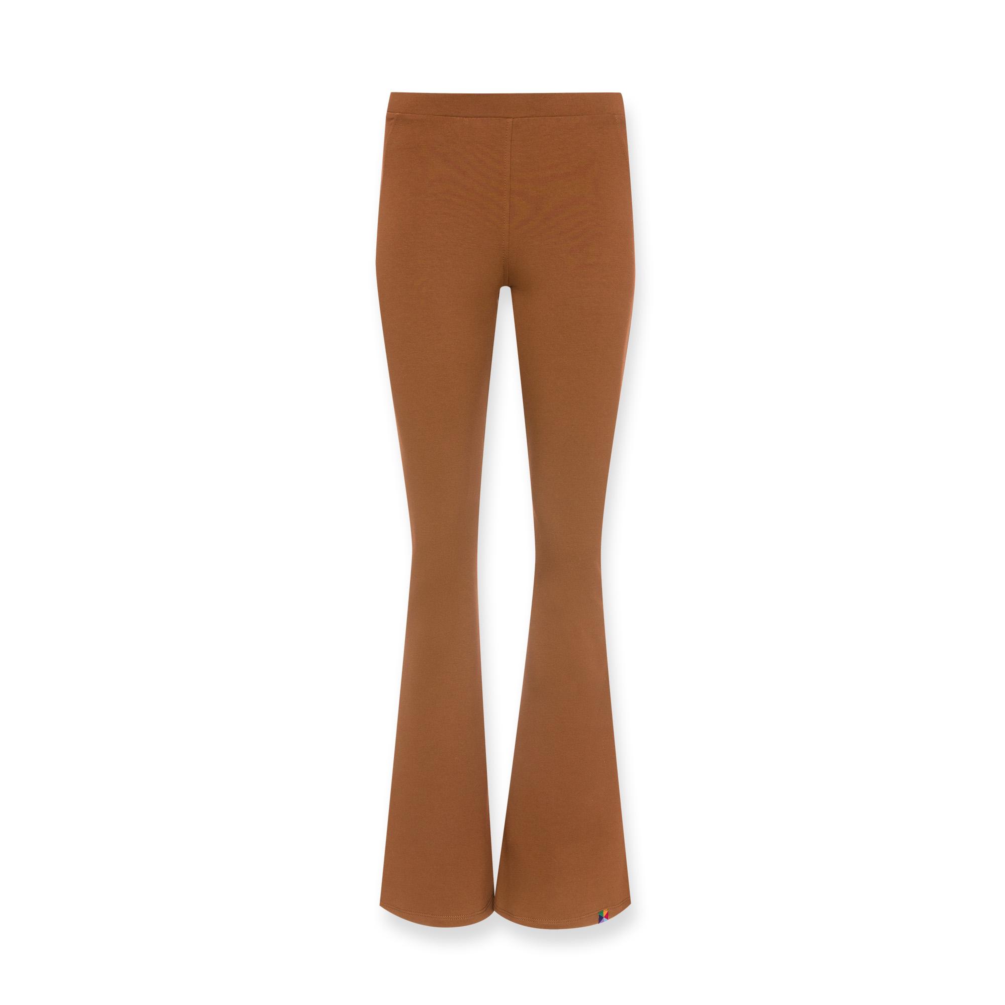 Caramel bell-bottom pants Women