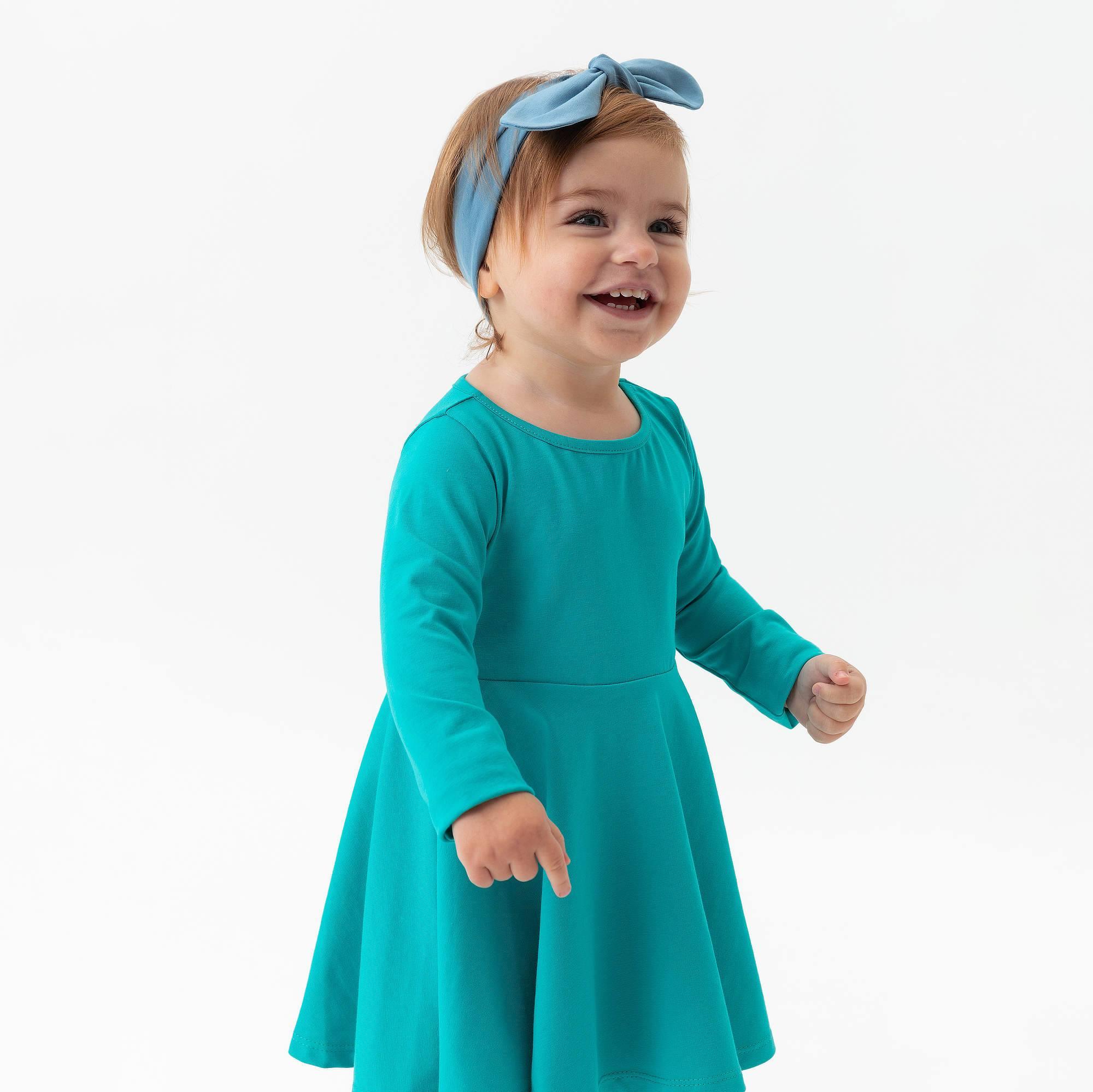 Turquoise long sleeve dress Baby