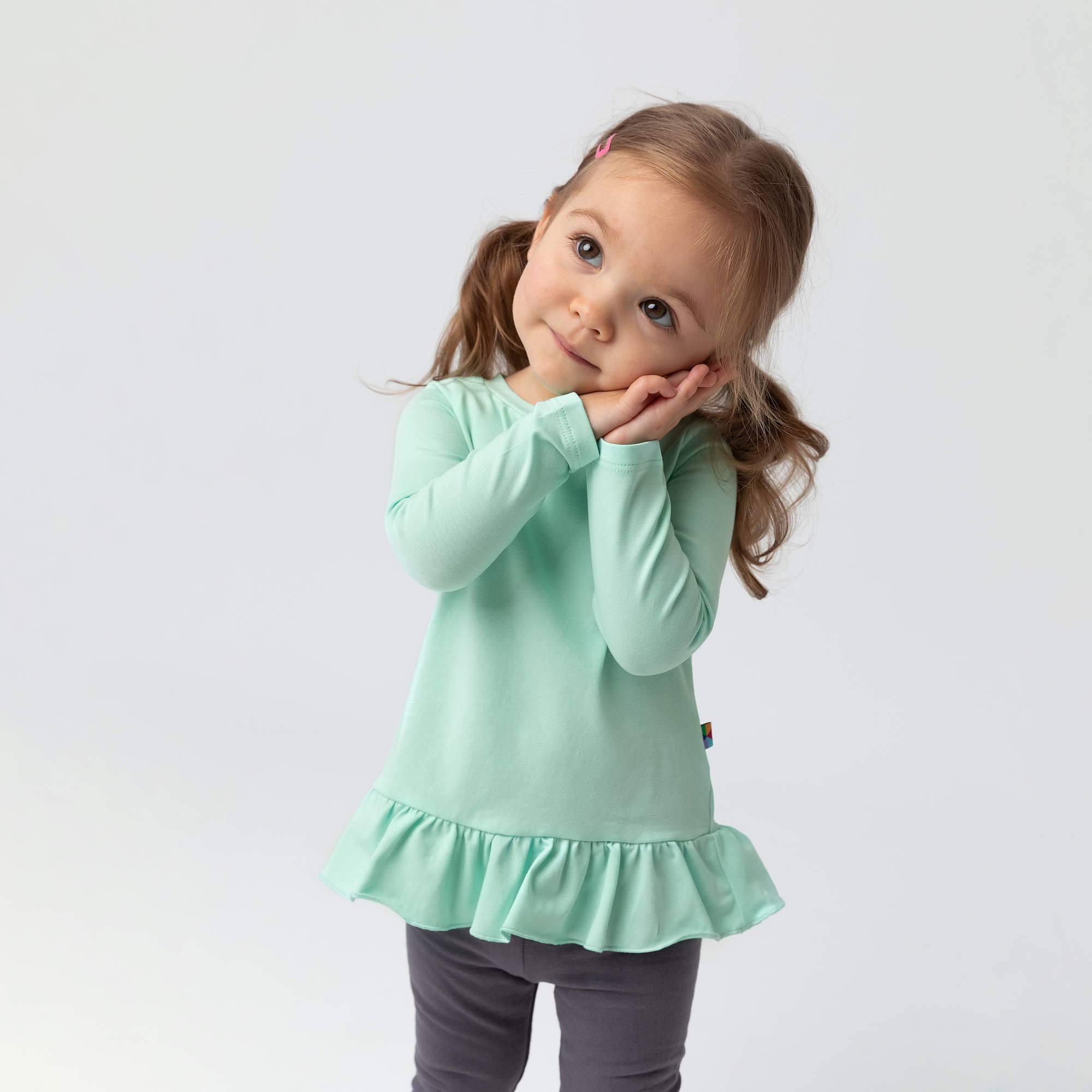 Mint ruffle blouse Baby