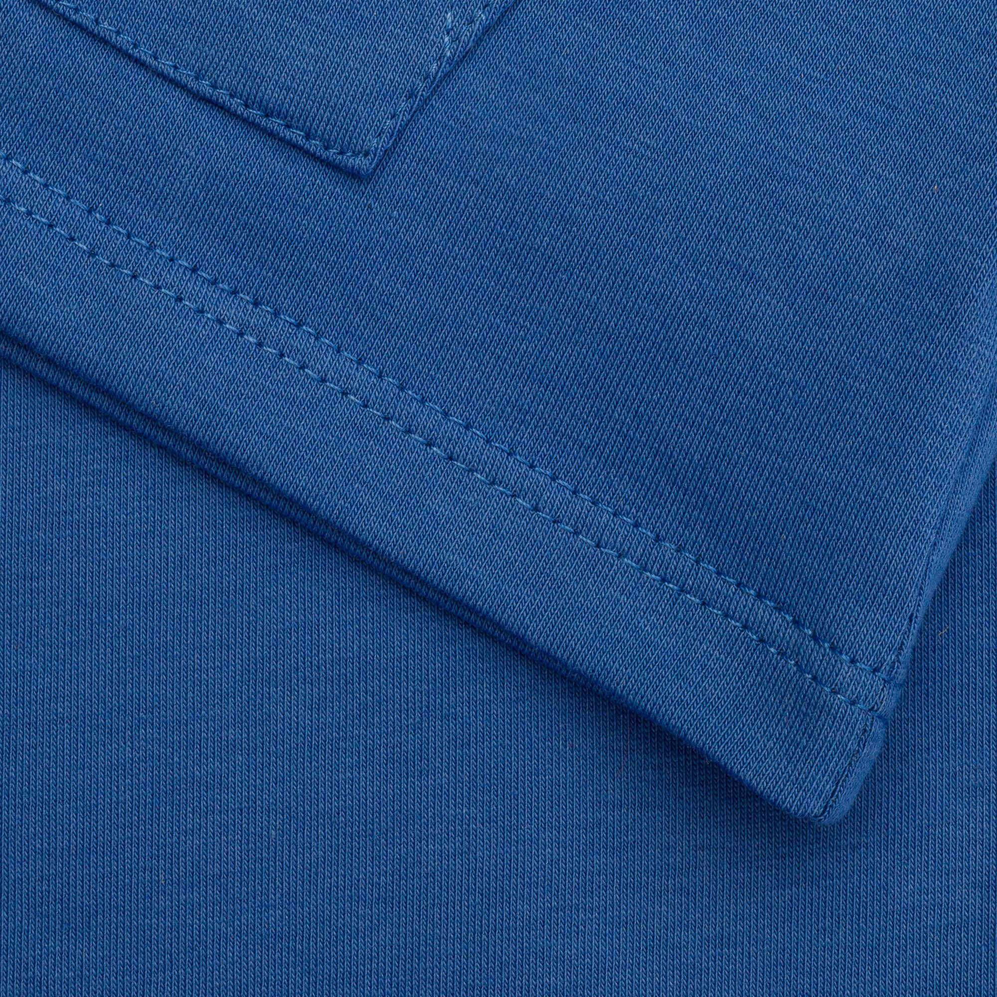 Blue front pocket blouse