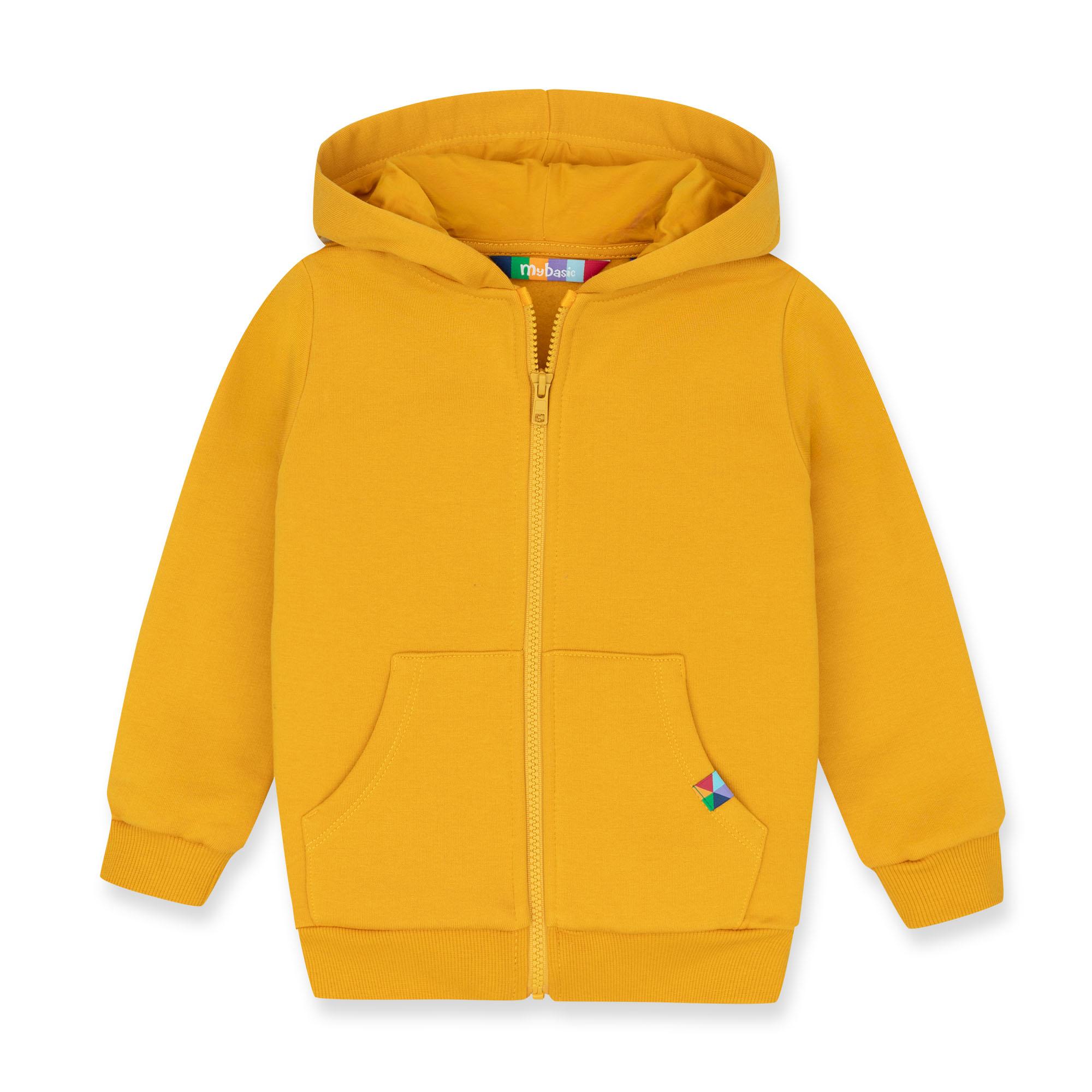 Mustard zip-up fleece jacket