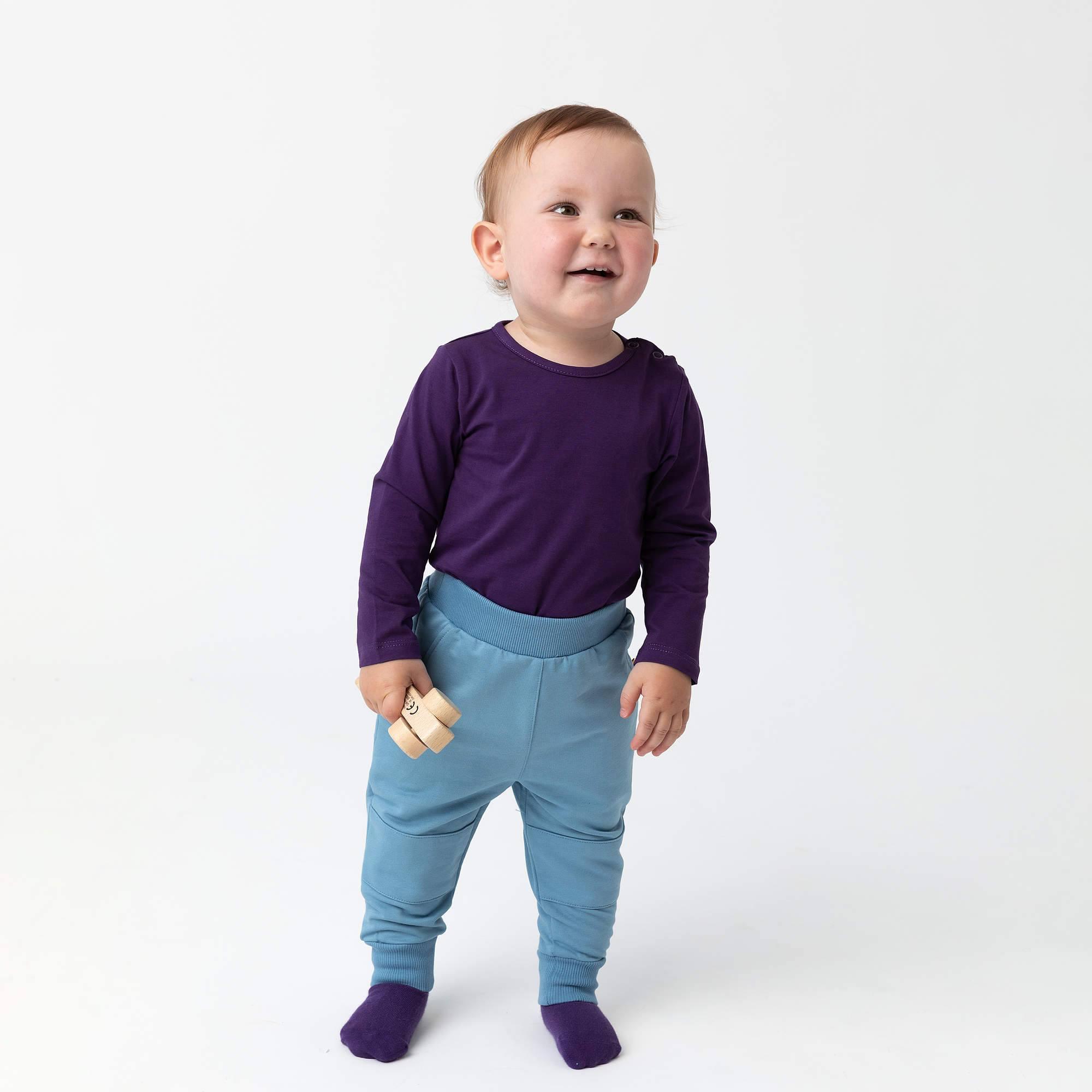 Violet long sleeve bodysuit