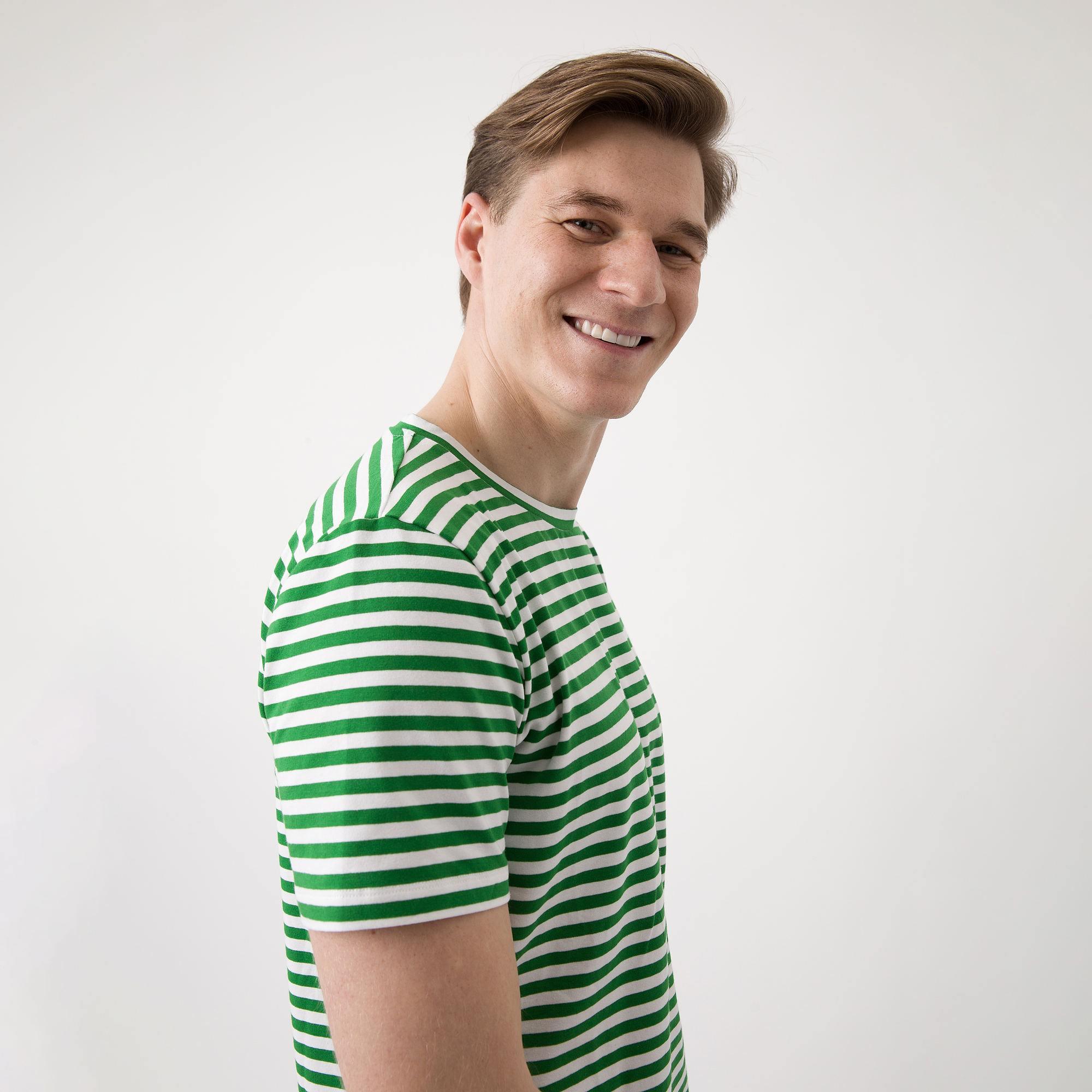 Green stripes T-shirt Men