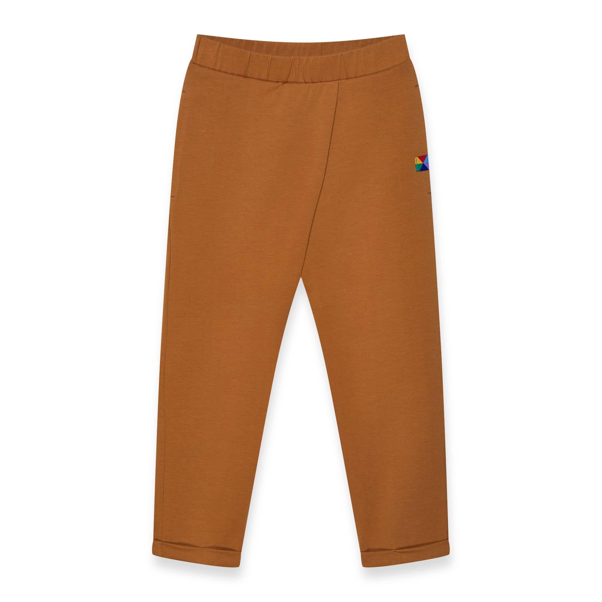 Caramel pants with a pleat