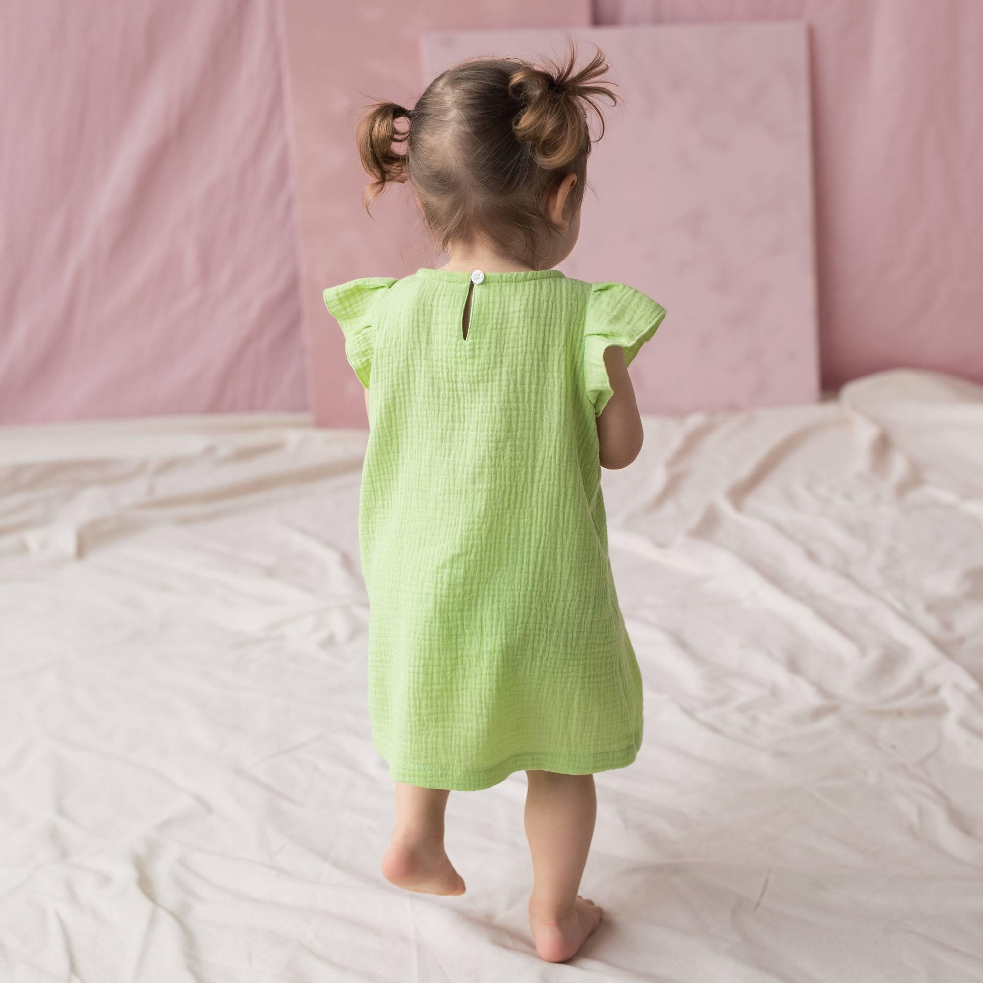 Lime muslin dress Baby