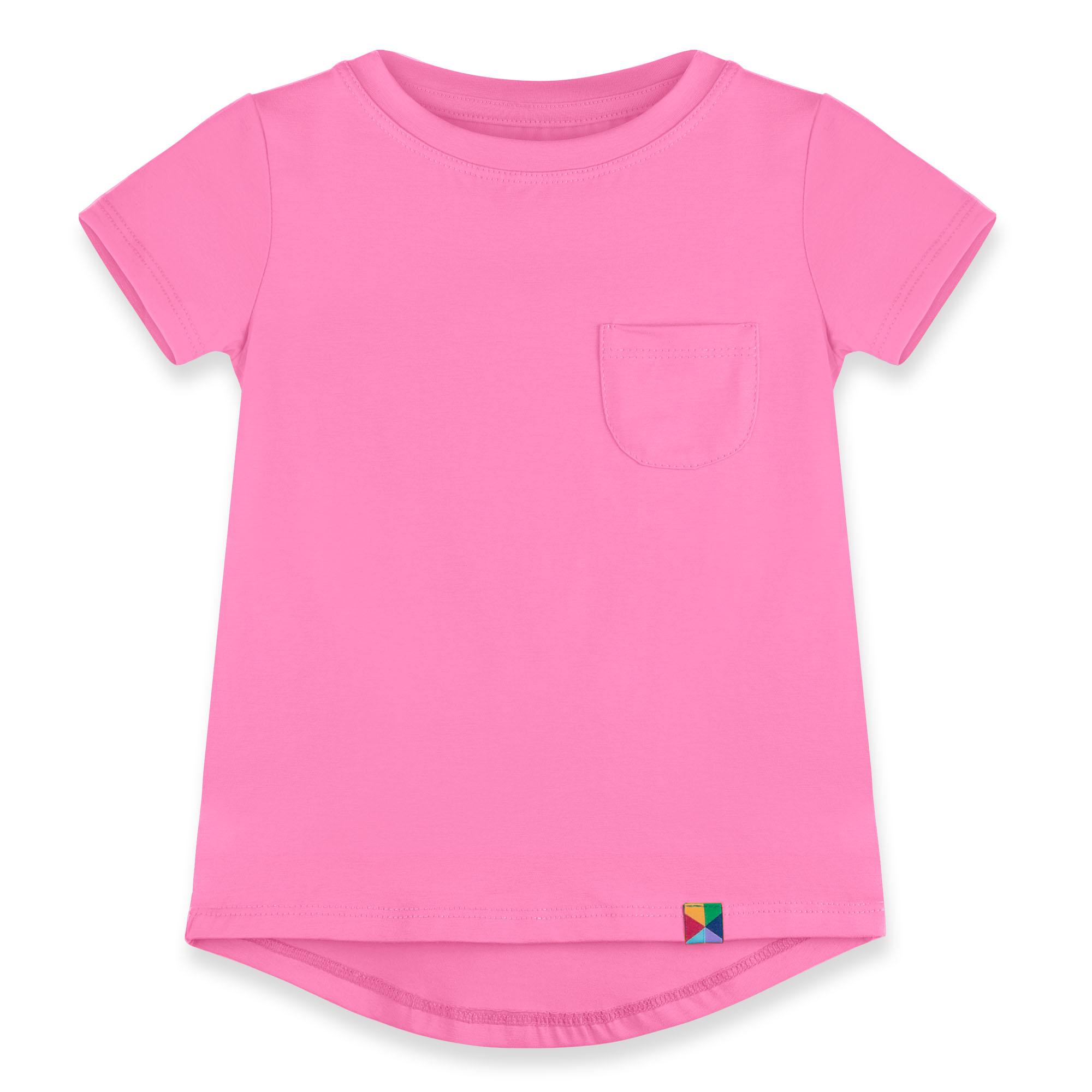 Pastel pink T-shirt with pocket