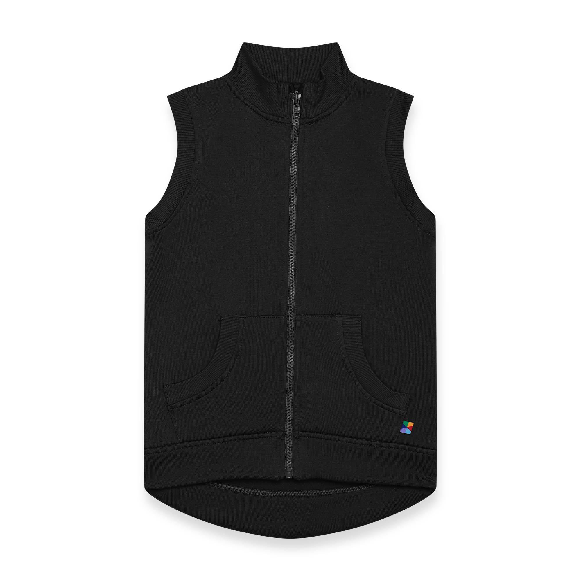 Black zip-up vest Junior