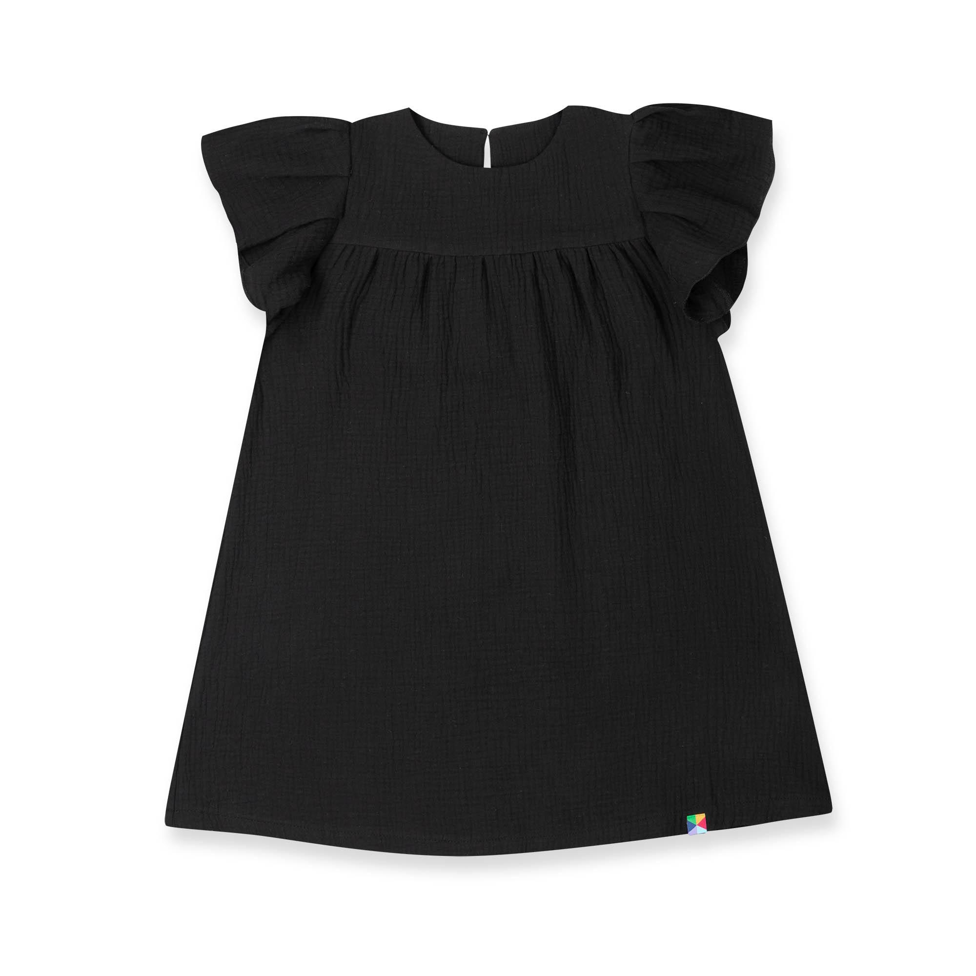 Black muslin dress